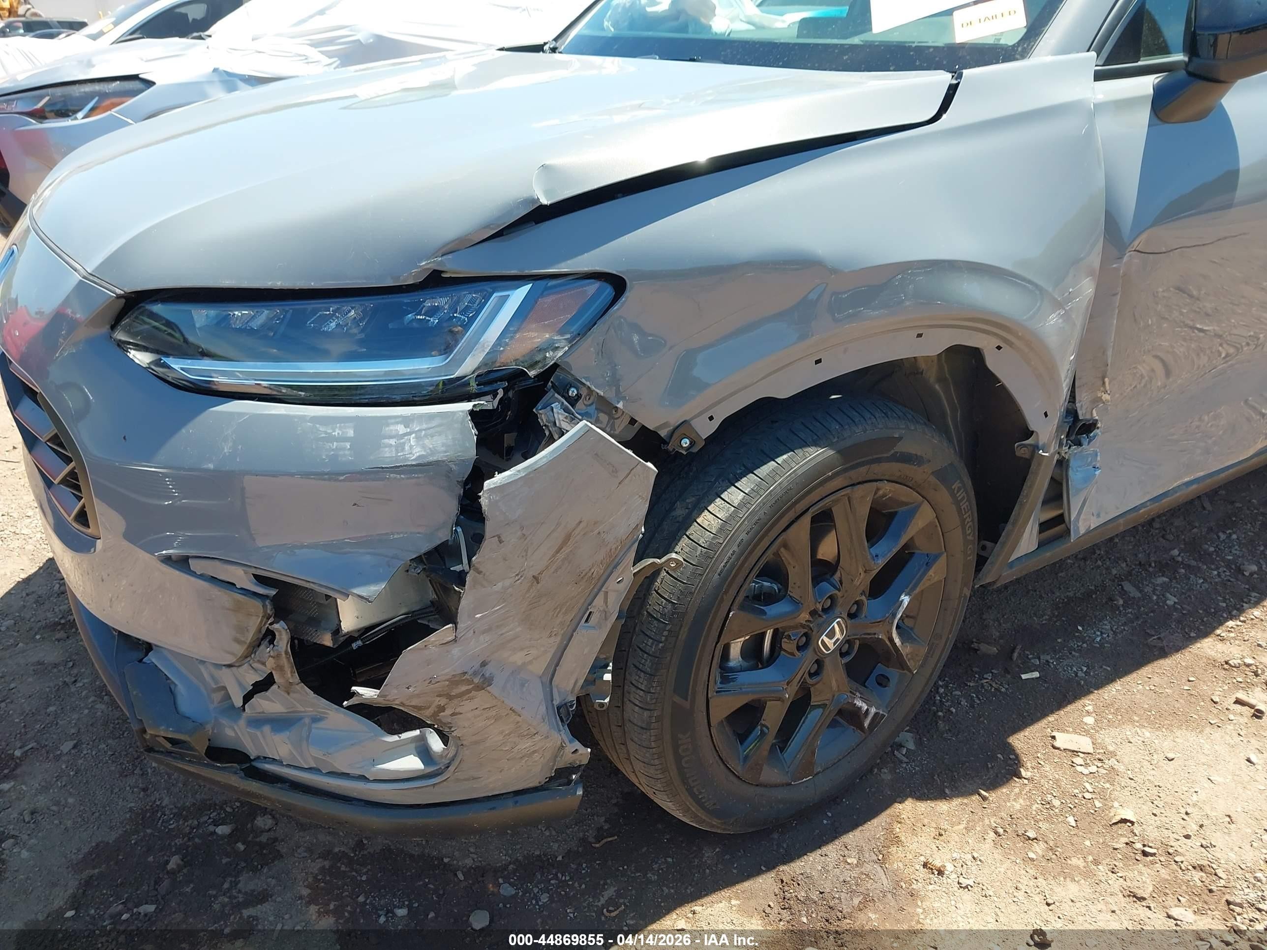 2024 Honda Hr-v Awd Sport/awd Sport W/o Bsi Серый vin: 3CZRZ2H51RM771001