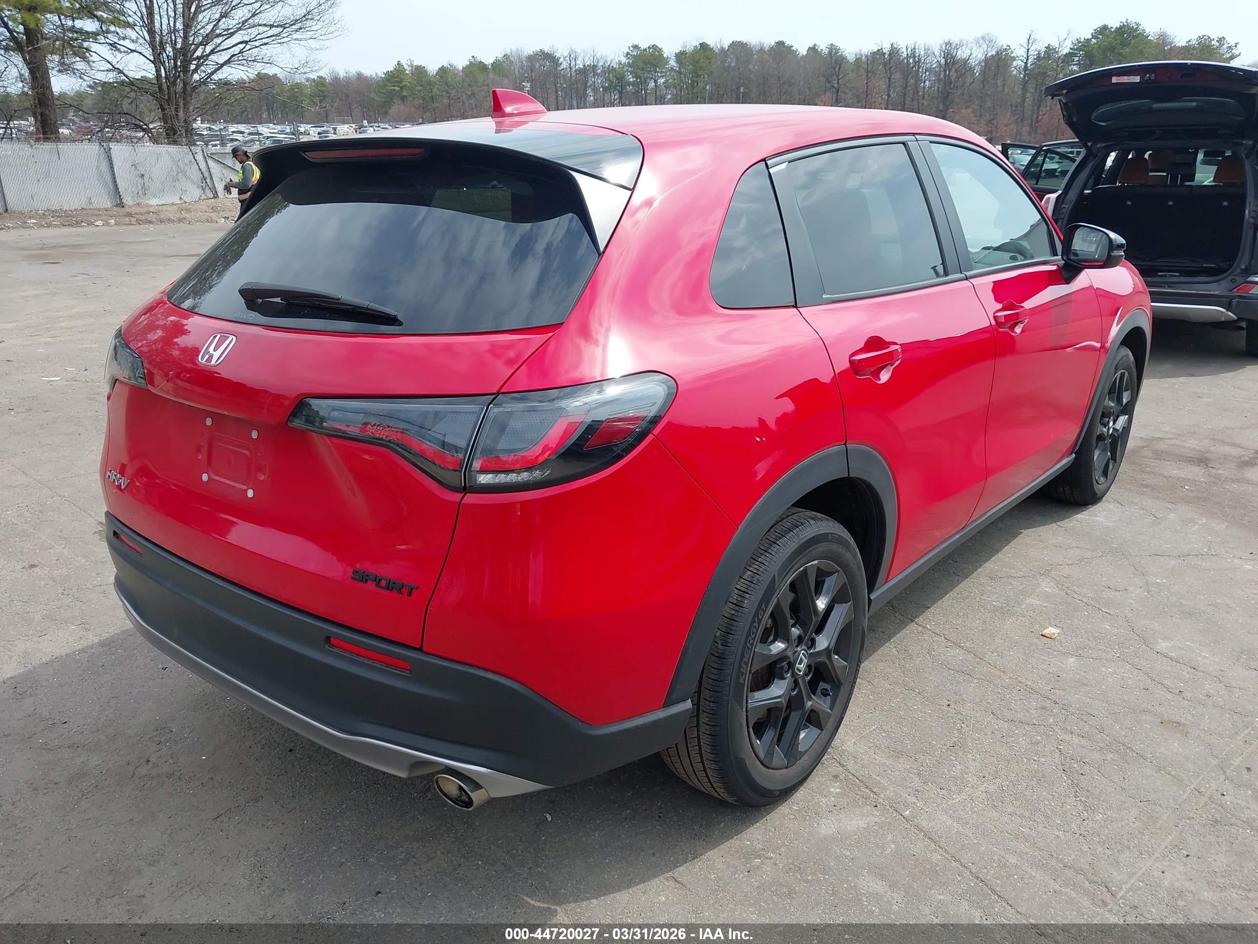 2024 Honda Hr-v Awd Sport/awd Sport W/o Bsi Red vin: 3CZRZ2H53RM742633