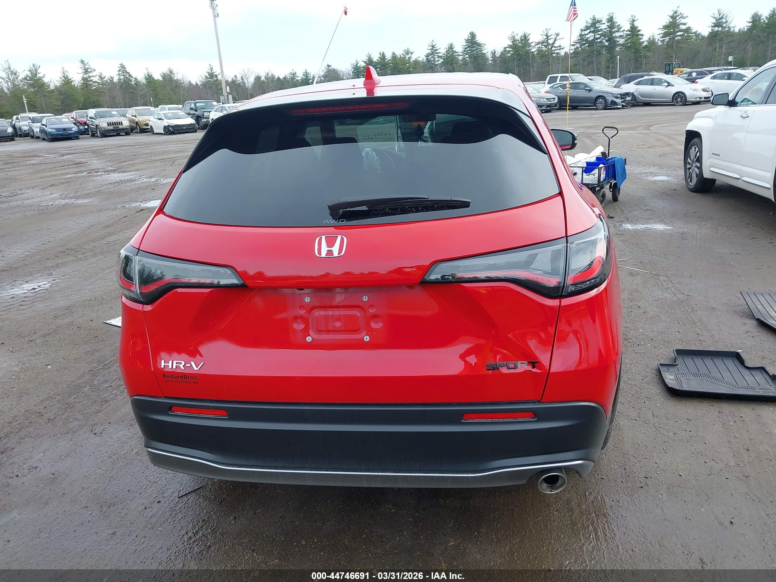 2025 Honda Hr-v Awd Sport Red vin: 3CZRZ2H58SM776718