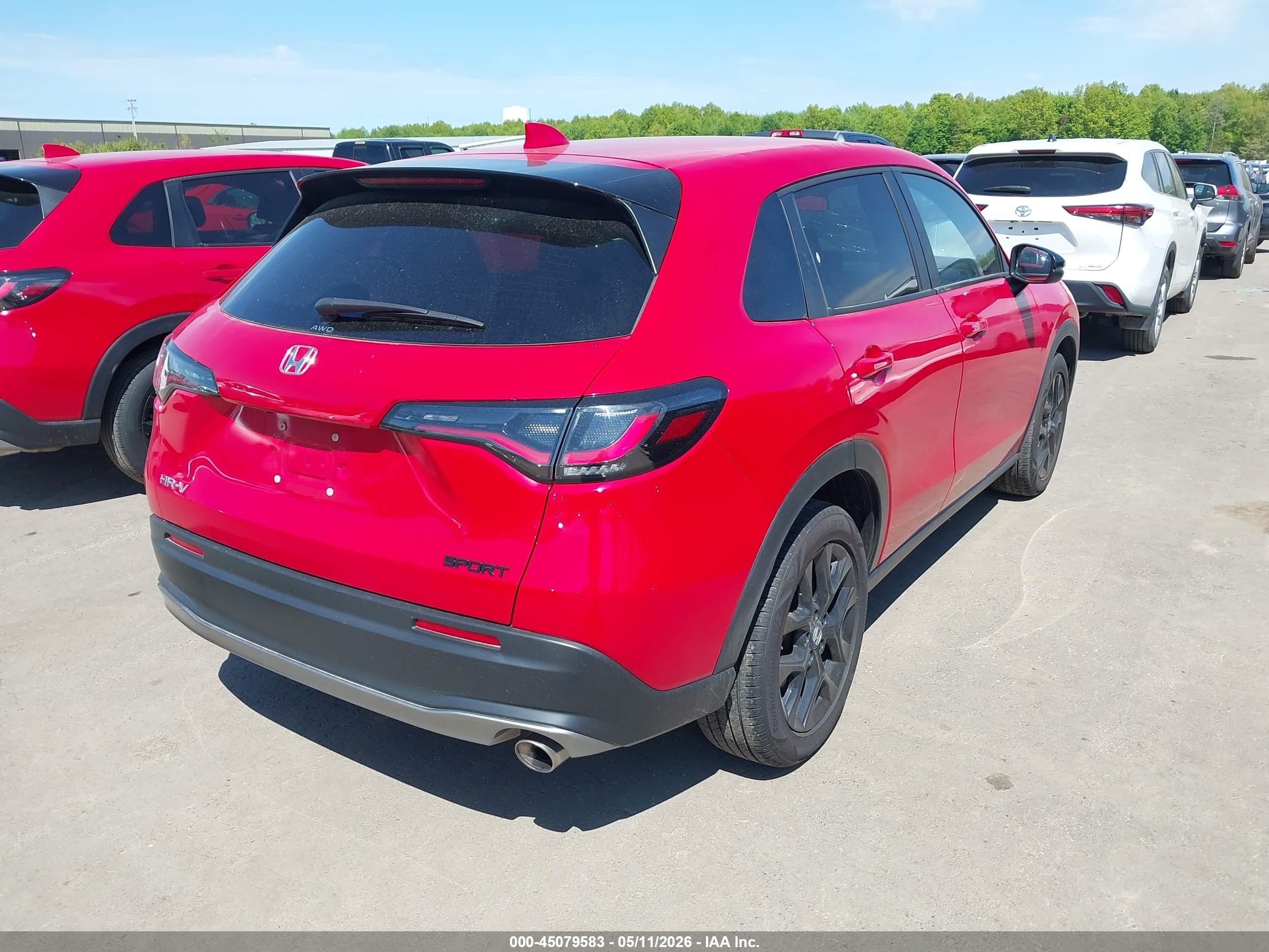 2023 Honda Hr-v Awd Sport Красный vin: 3CZRZ2H5XPM726426