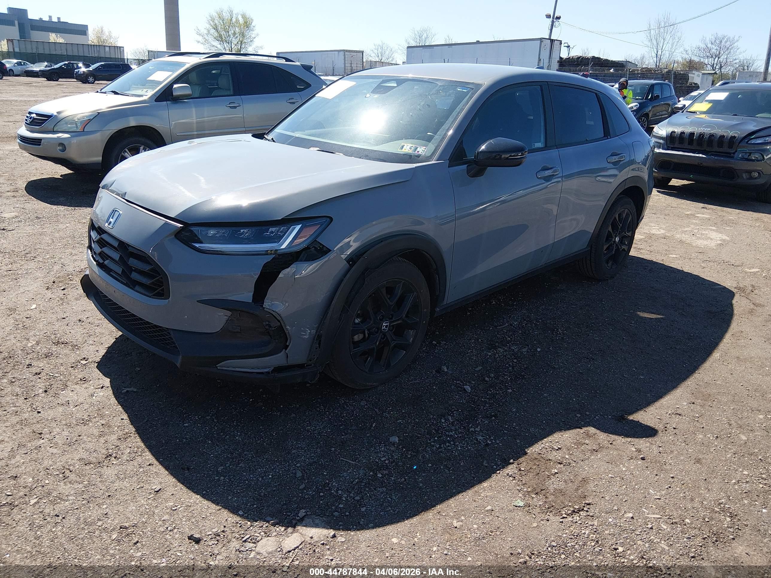 2024 Honda Hr-v Awd Sport/awd Sport W/o Bsi Gray vin: 3CZRZ2H5XRM713579