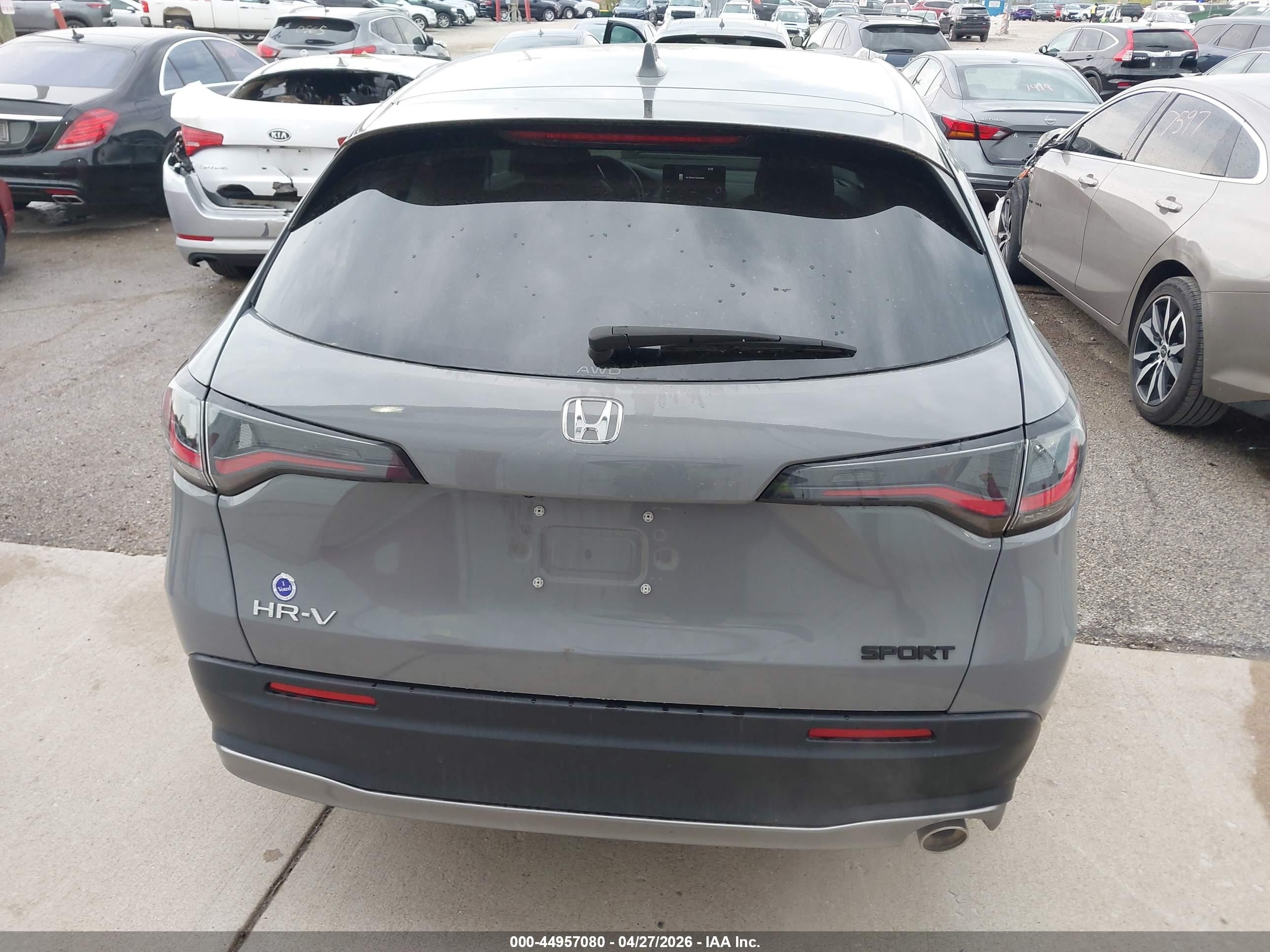 2024 Honda Hr-v Awd Sport/awd Sport W/o Bsi Серый vin: 3CZRZ2H5XRM778299