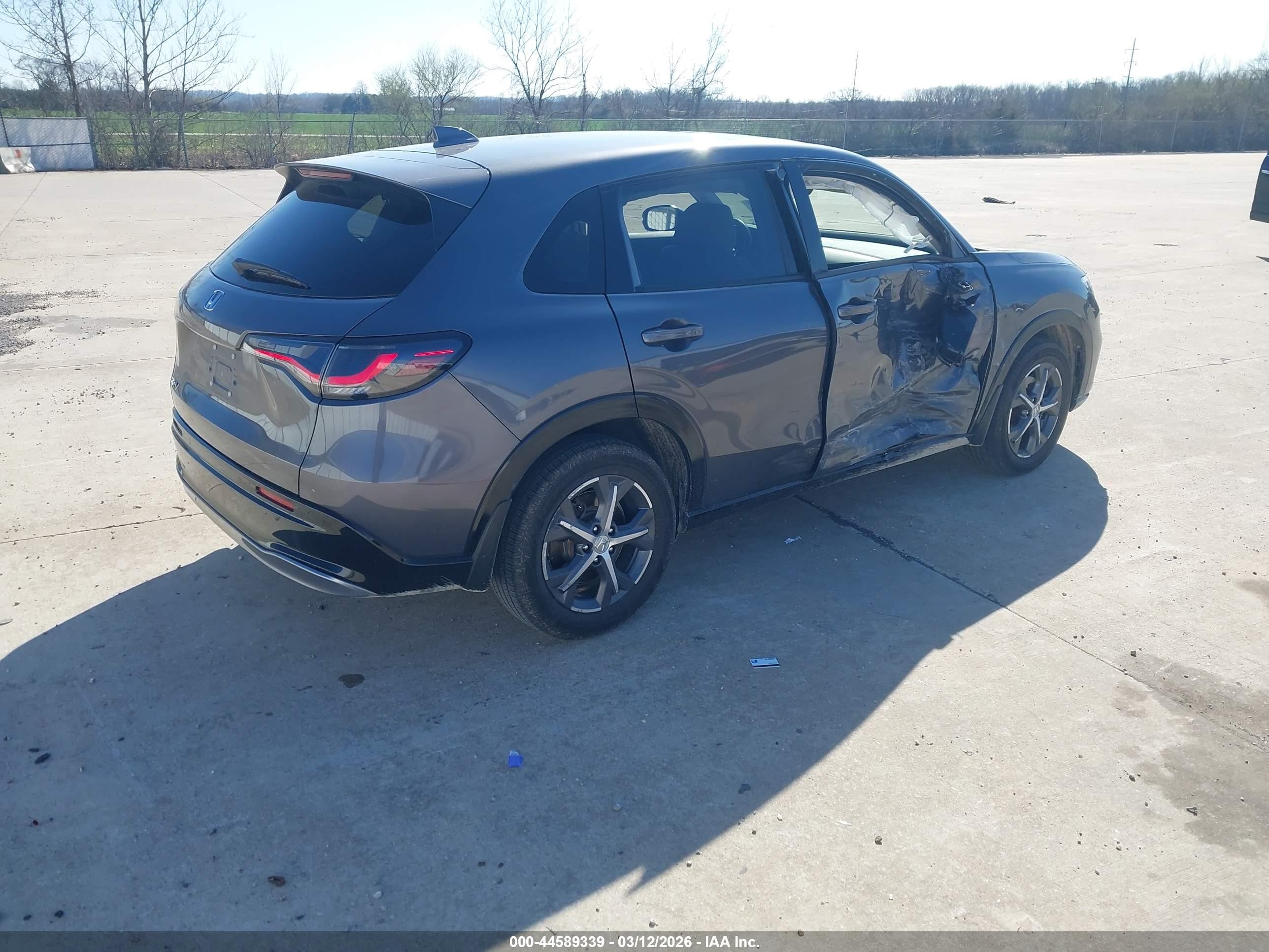 2024 Honda Hr-v Awd Ex-l/awd Ex-l W/o Bsi Gray vin: 3CZRZ2H70RM769208