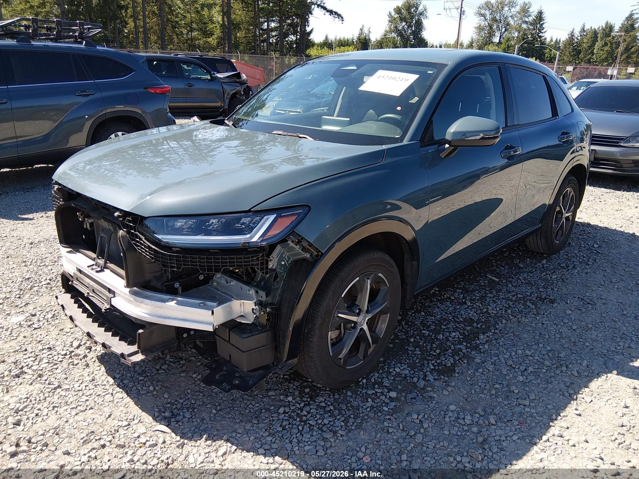 2024 Honda Hr-v Awd Ex-l/awd Ex-l W/o Bsi Gray vin: 3CZRZ2H74RM754422