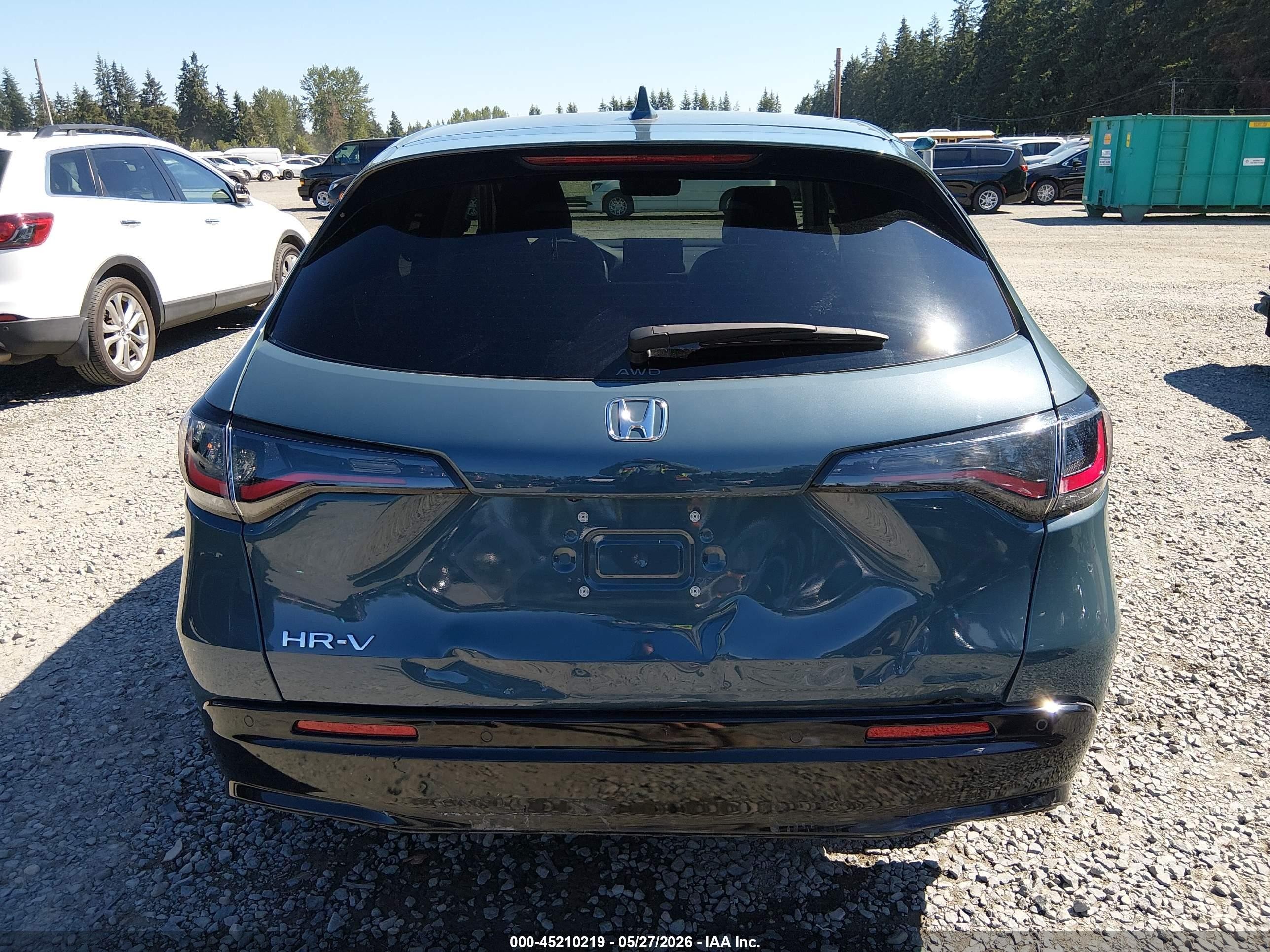 2024 Honda Hr-v Awd Ex-l/awd Ex-l W/o Bsi Gray vin: 3CZRZ2H74RM754422