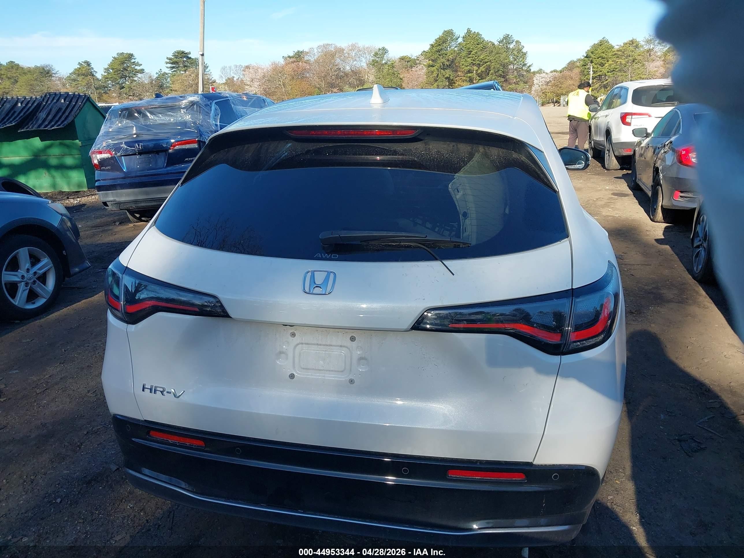2024 Honda Hr-v Awd Ex-l/awd Ex-l W/o Bsi White vin: 3CZRZ2H74RM774301