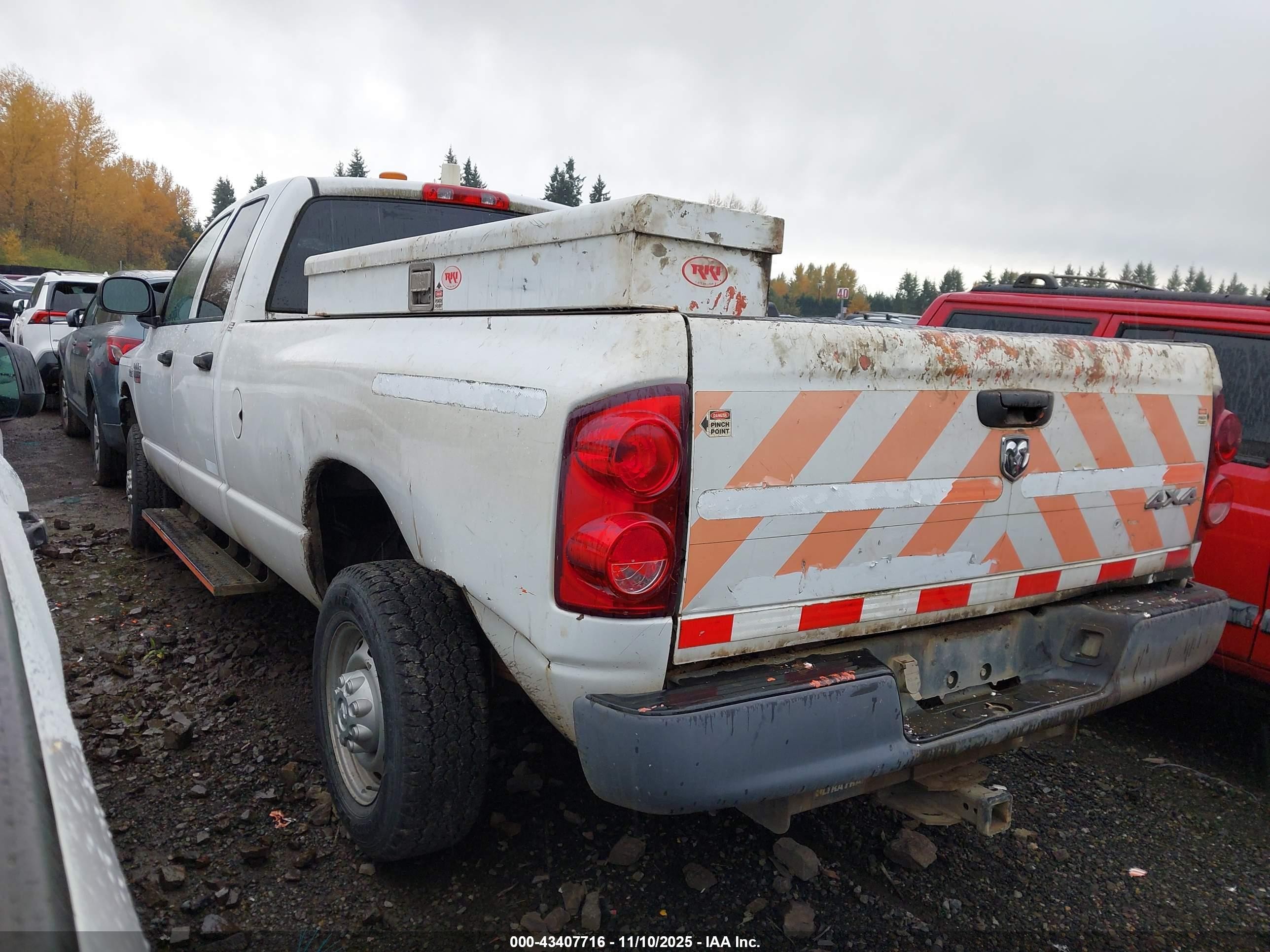 2009 Dodge Ram 2500 St White vin: 3D3KS28T69G544757