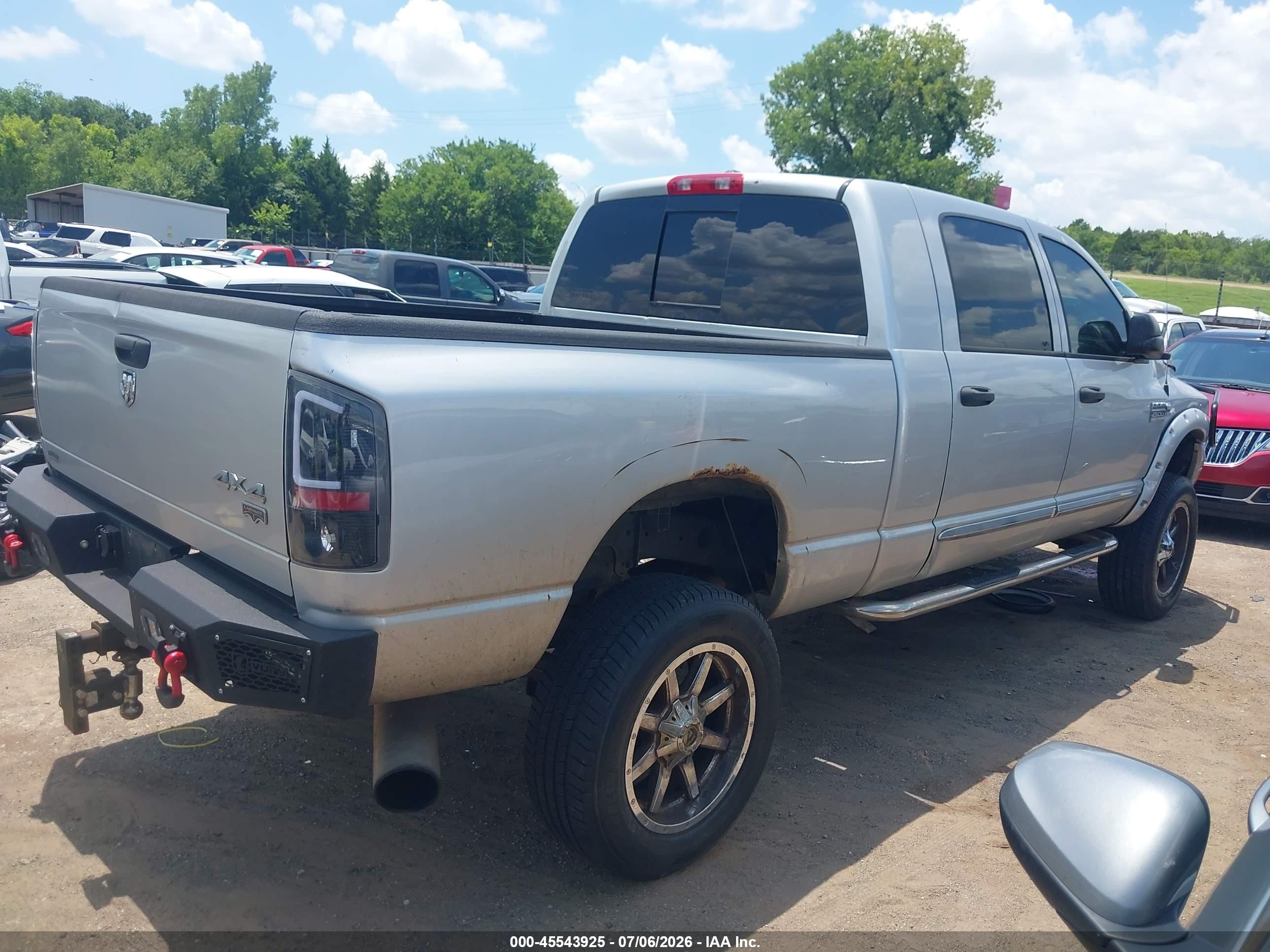 2008 Dodge Ram 2500 Laramie Silver vin: 3D3KS29AX8G219069