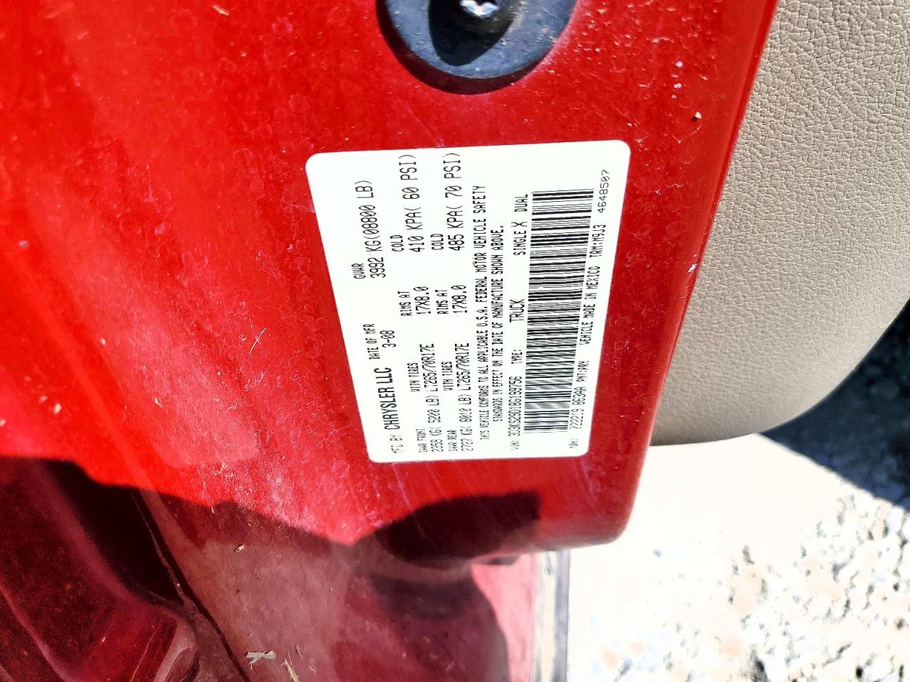 2008 Dodge Ram 2500 Maroon vin: 3D3KS29D18G199756