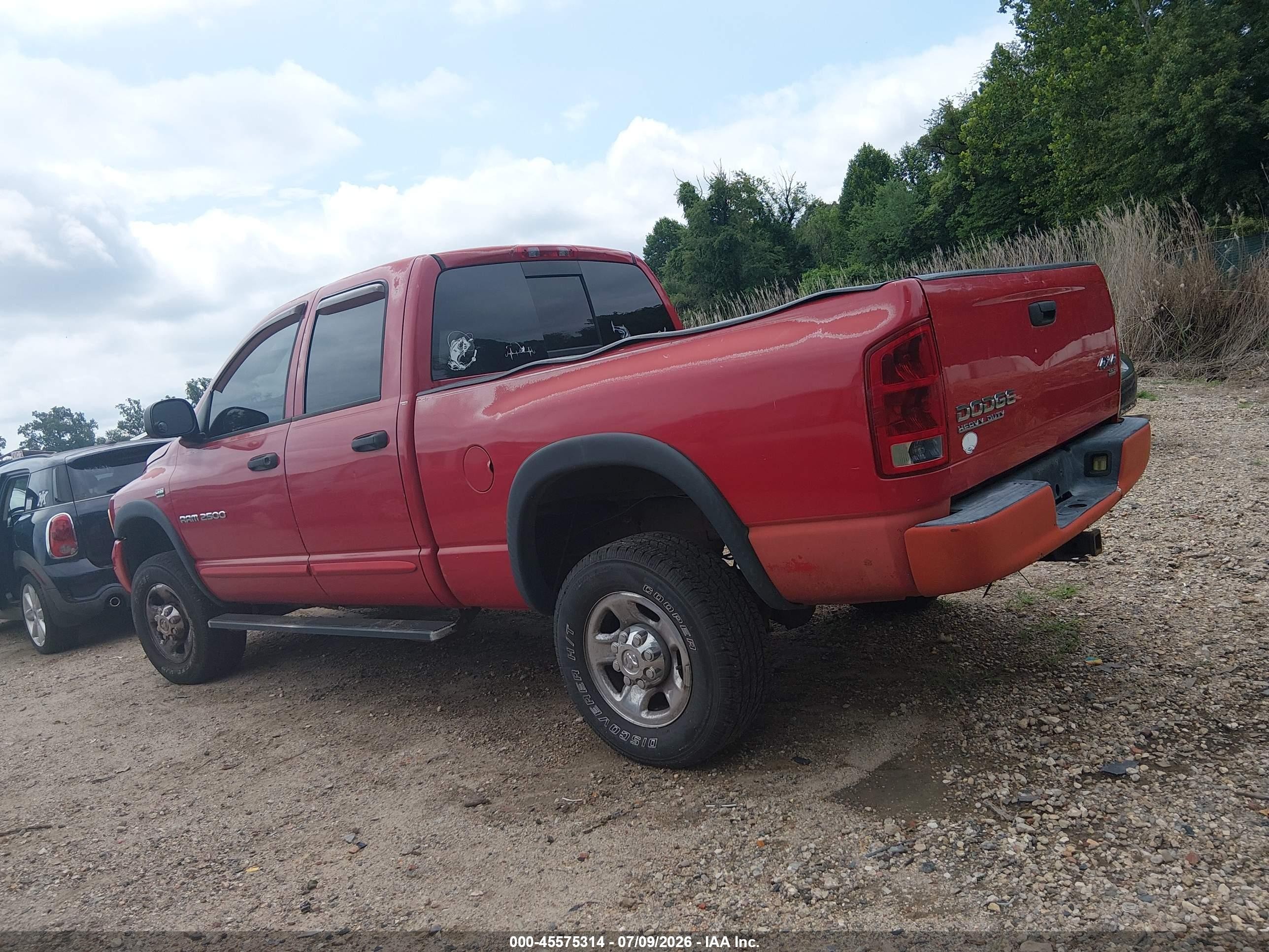 2004 Dodge Ram 2500 Slt/laramie Red vin: 3D3KU28D04G113312