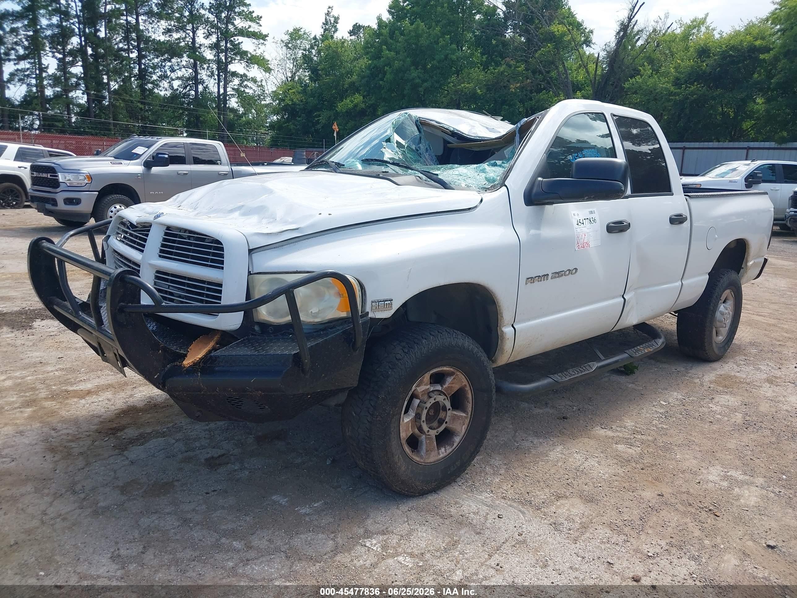 2003 Dodge Ram 2500 Slt/laramie/st White vin: 3D3KU28D73G797337