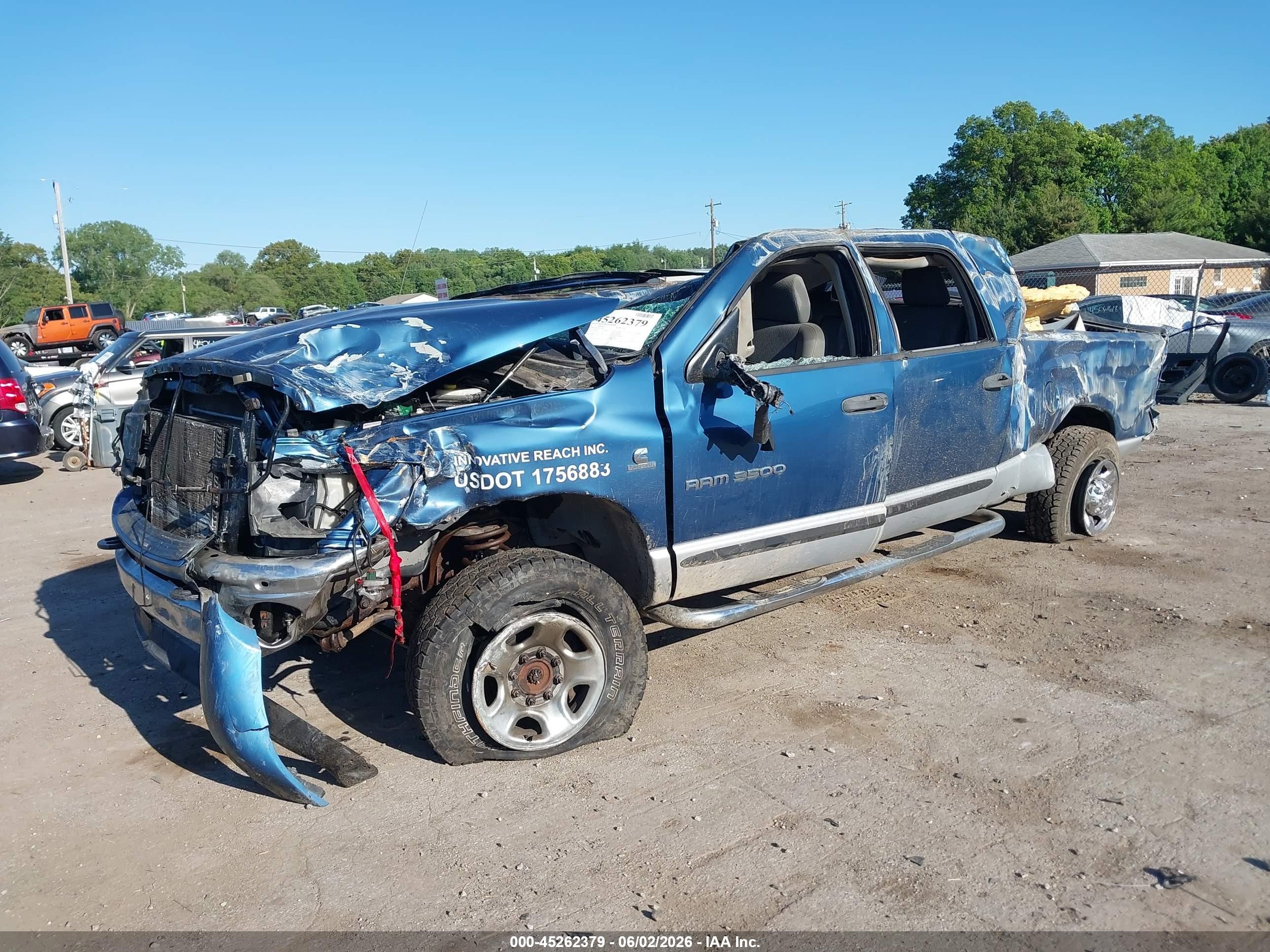 2006 Dodge Ram 3500 Slt Blue vin: 3D3LX39C36G139283