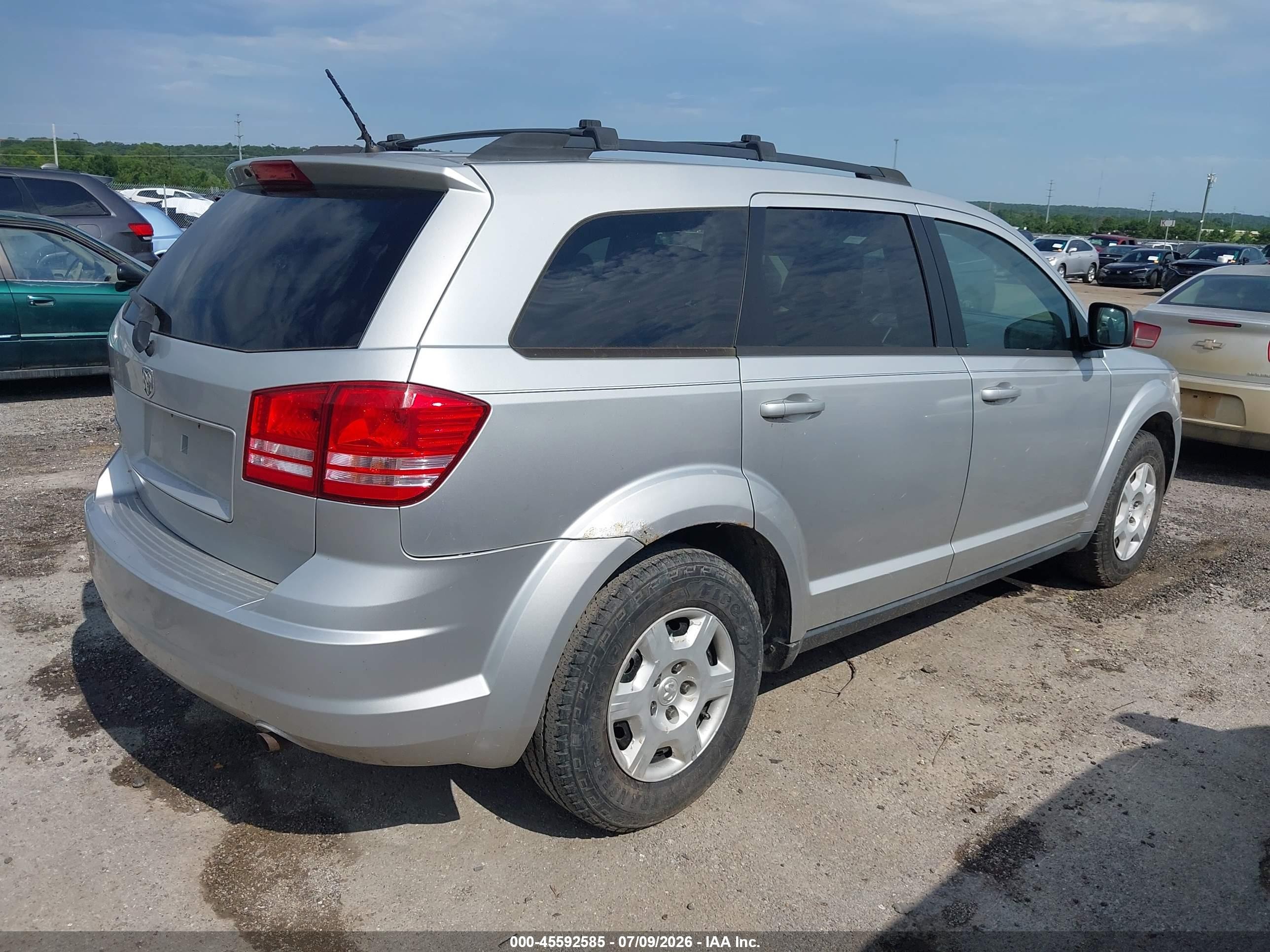 2009 Dodge Journey Se Silver vin: 3D4GG47B59T185755