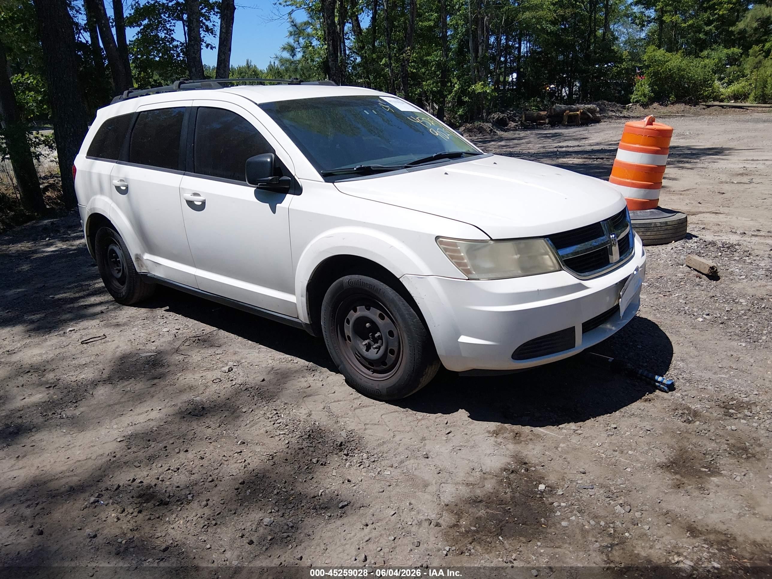 2009 Dodge Journey Se White vin: 3D4GG47B59T227681