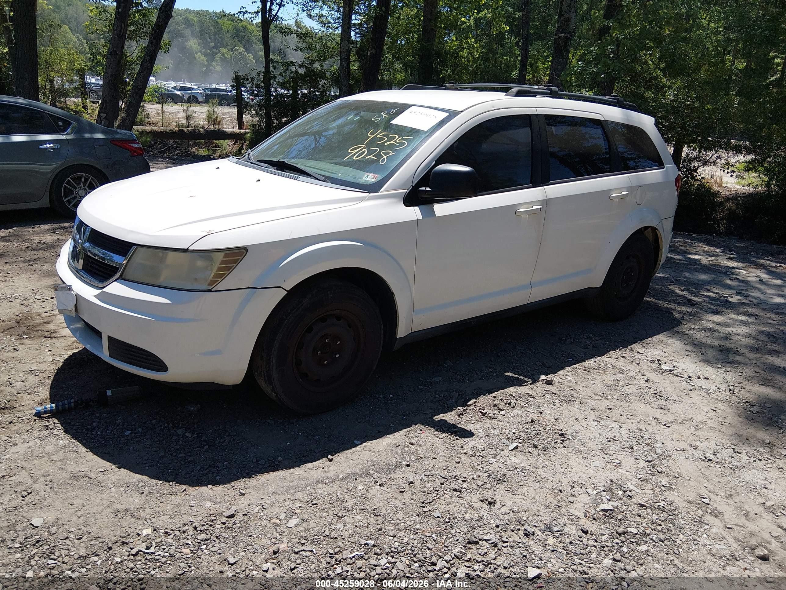 2009 Dodge Journey Se White vin: 3D4GG47B59T227681