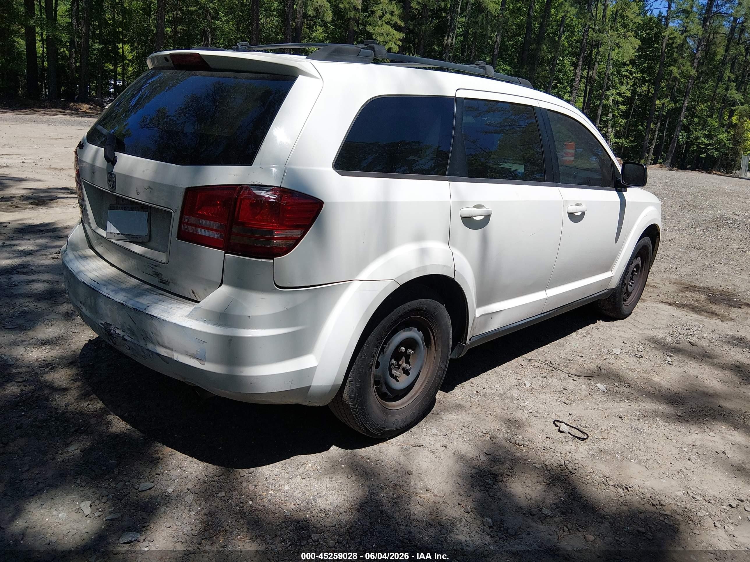 2009 Dodge Journey Se White vin: 3D4GG47B59T227681