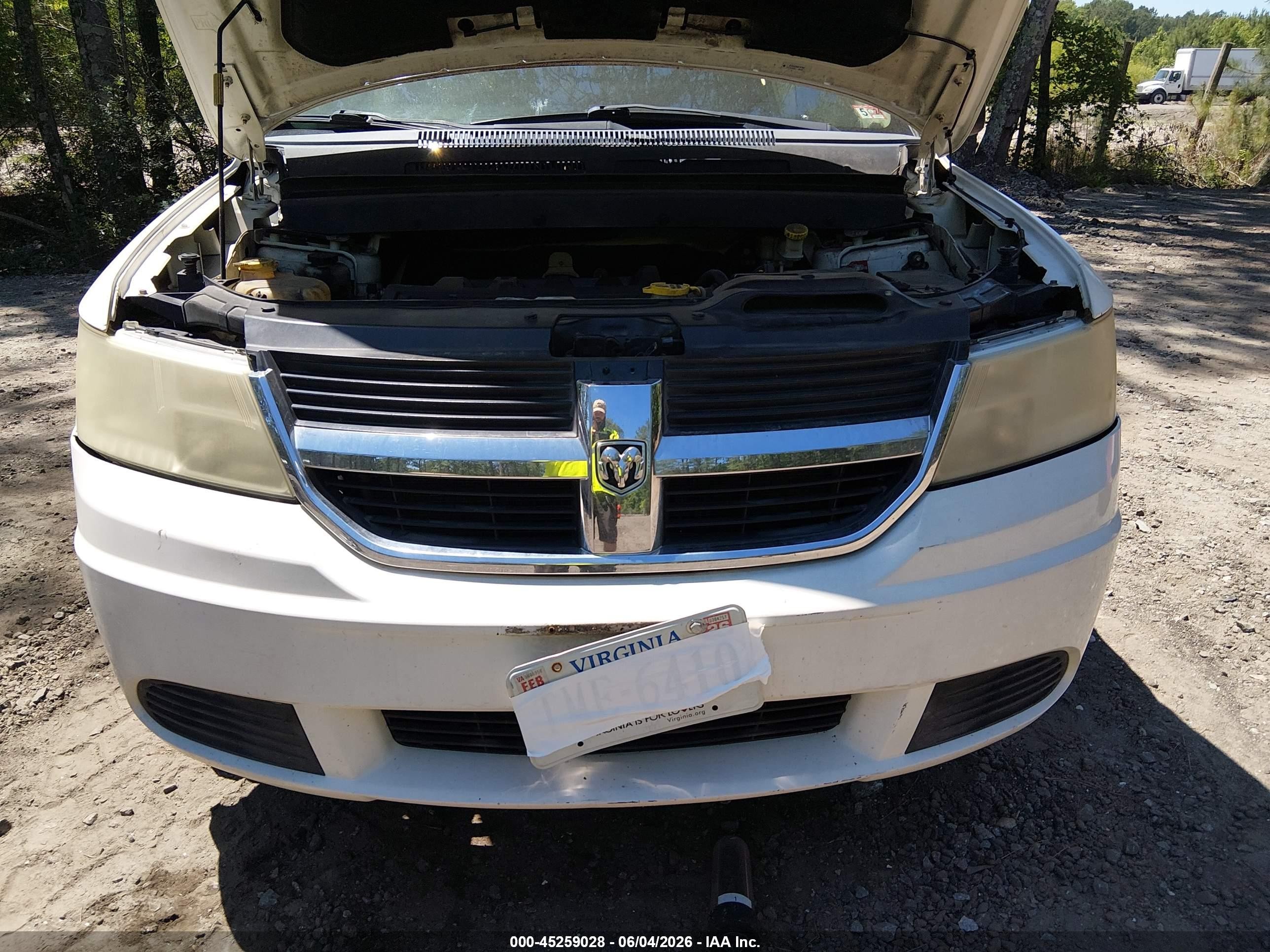 2009 Dodge Journey Se White vin: 3D4GG47B59T227681