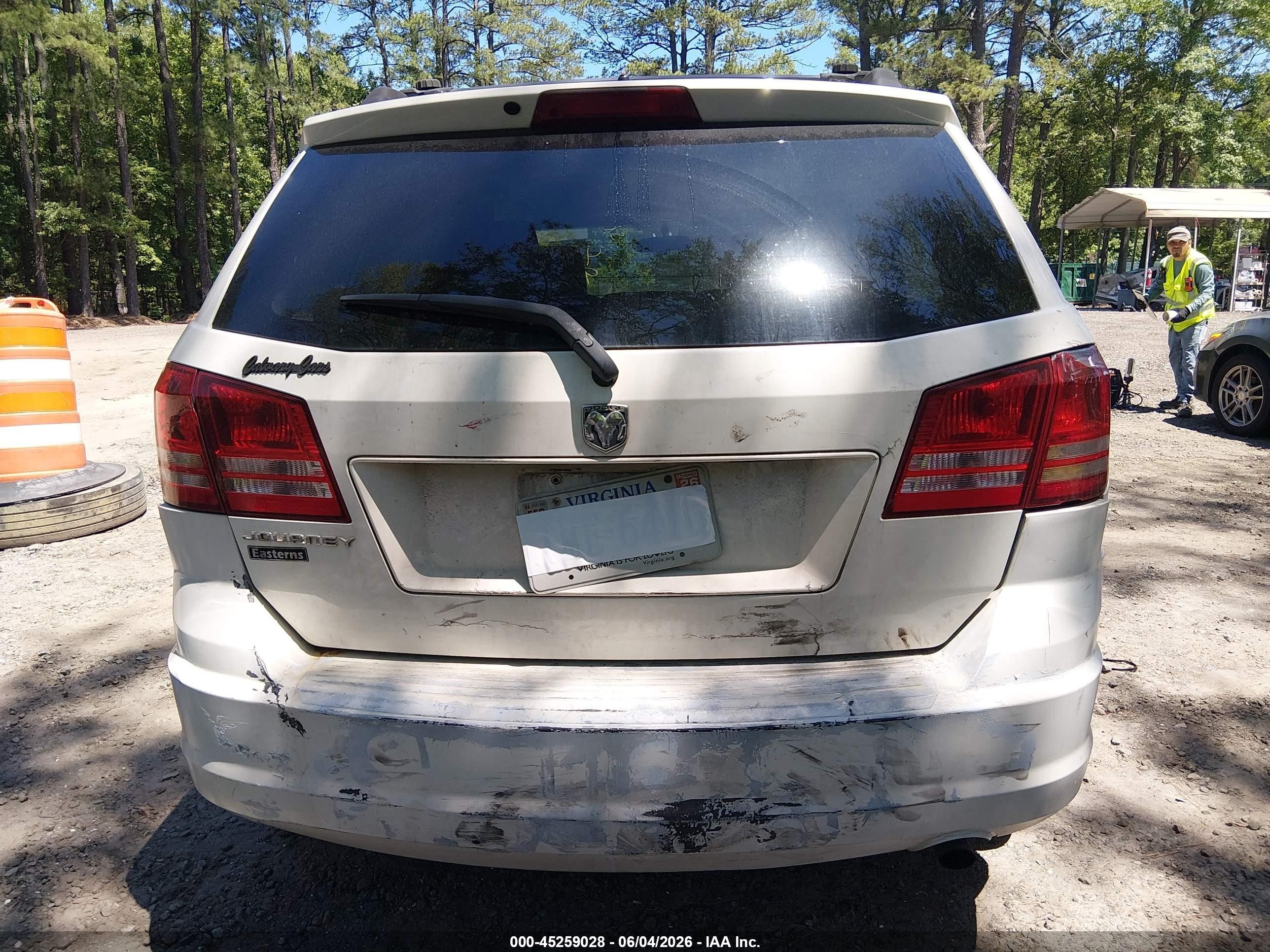 2009 Dodge Journey Se White vin: 3D4GG47B59T227681