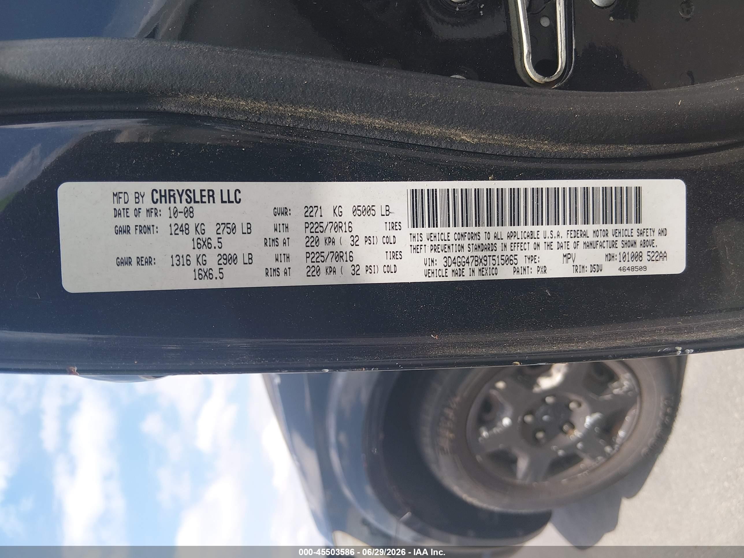 2009 Dodge Journey Se Black vin: 3D4GG47BX9T515065