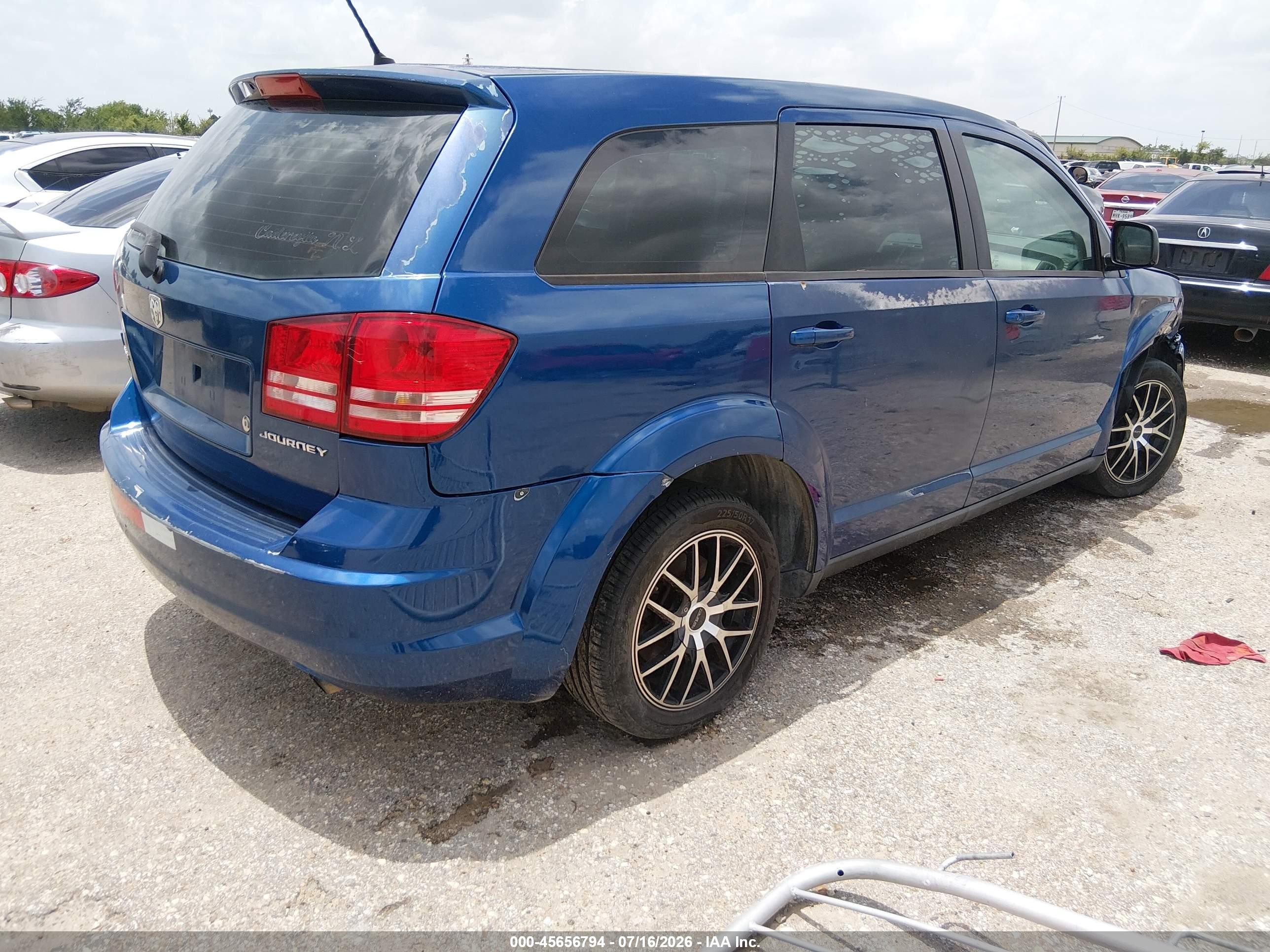 2009 Dodge Journey Se Blue vin: 3D4GG47BX9T545666