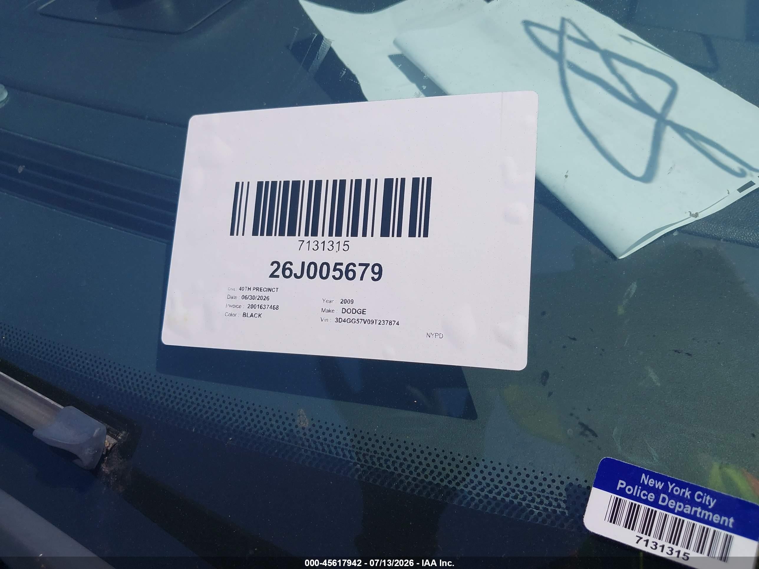 2009 Dodge Journey Sxt Черный vin: 3D4GG57V09T237874