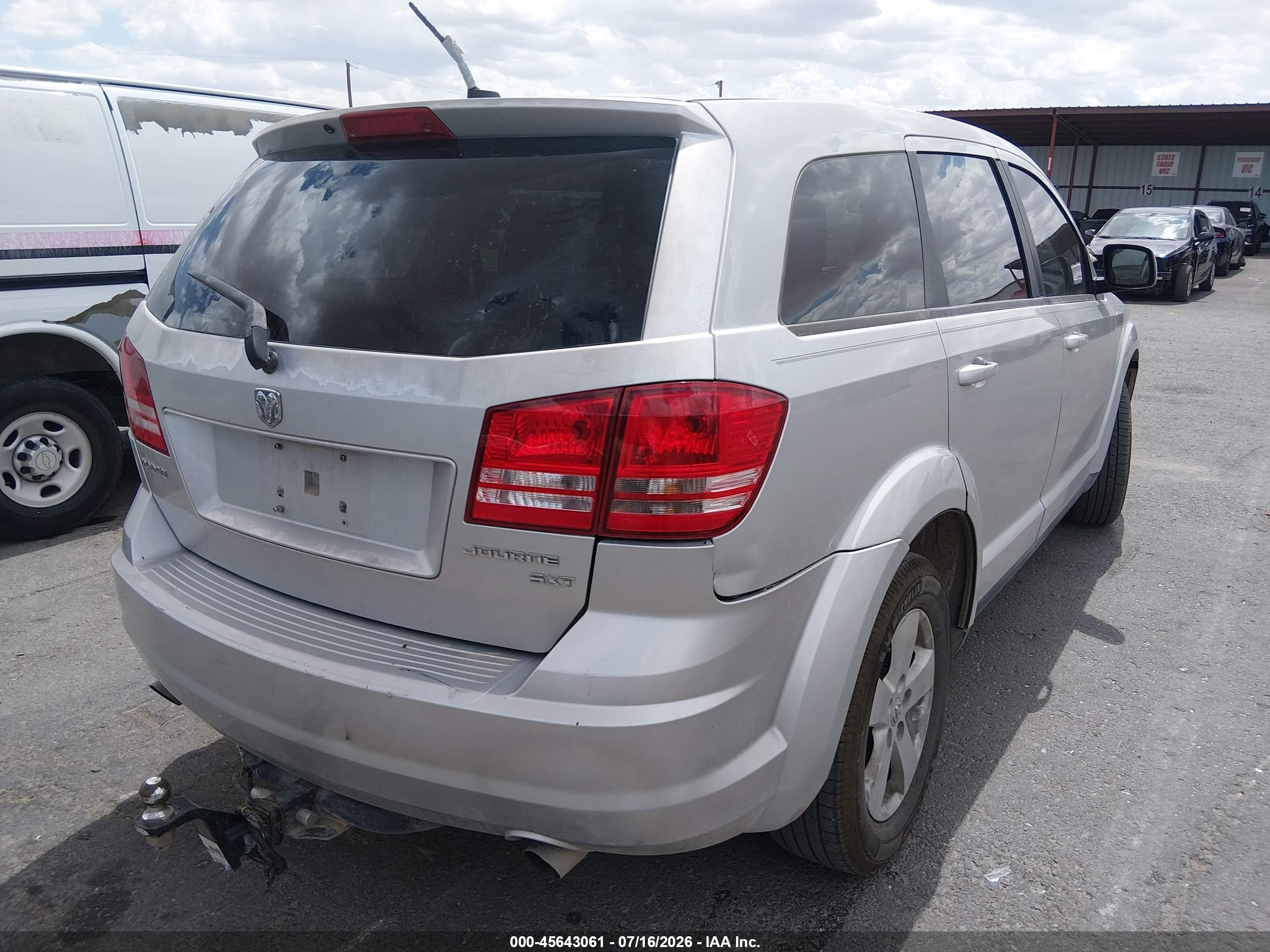2009 Dodge Journey Sxt Silver vin: 3D4GG57V49T574578