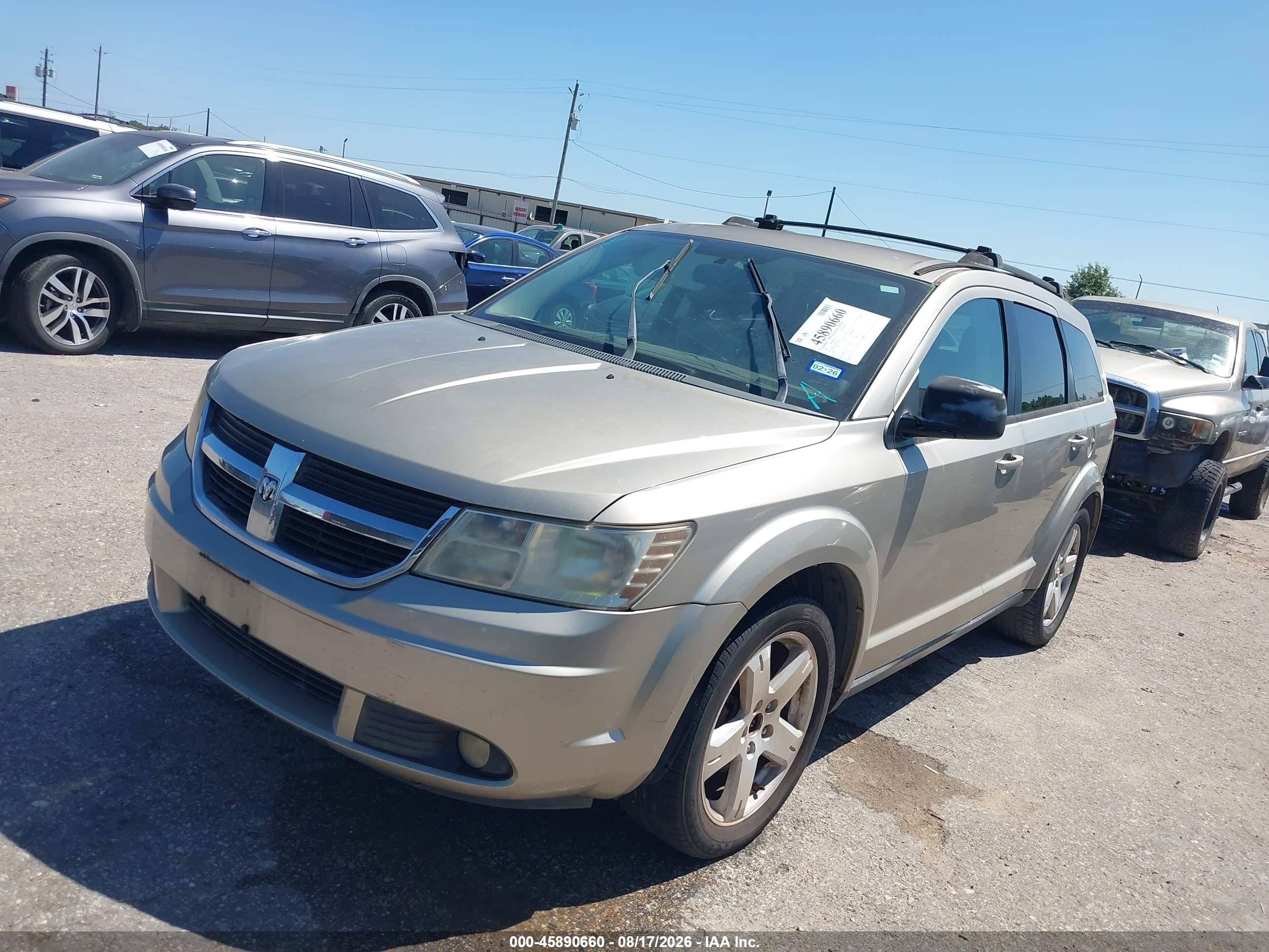 2009 Dodge Journey Sxt Beige vin: 3D4GG57V69T217791