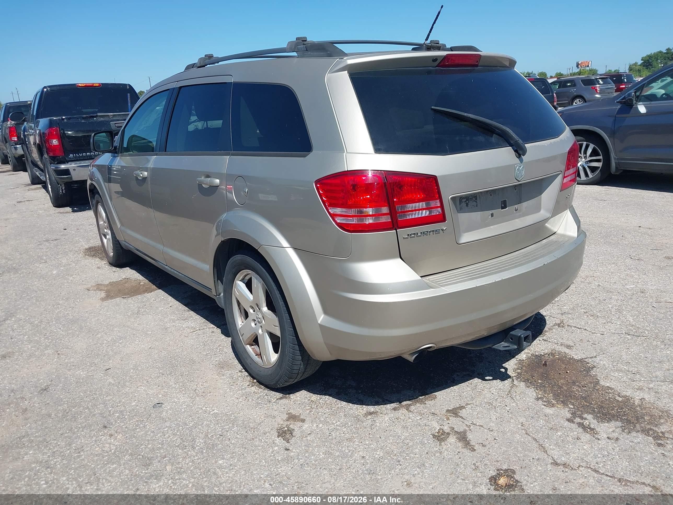 2009 Dodge Journey Sxt Beige vin: 3D4GG57V69T217791