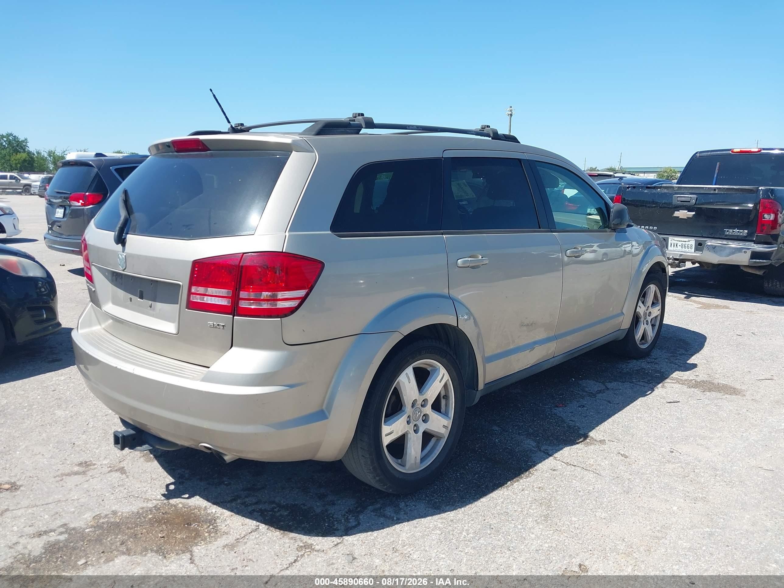 2009 Dodge Journey Sxt Beige vin: 3D4GG57V69T217791