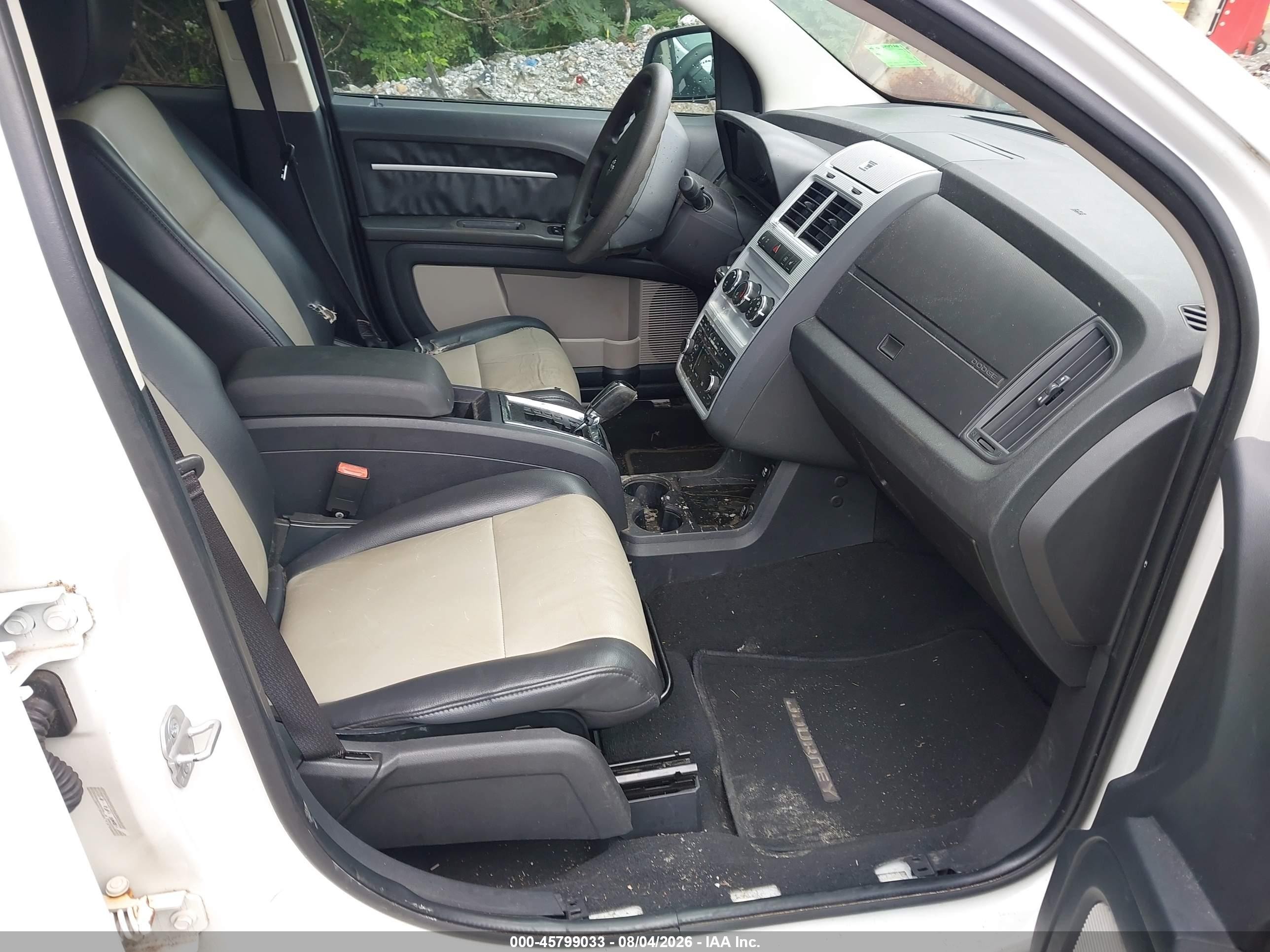 2009 Dodge Journey Sxt Белый vin: 3D4GG57V79T204919