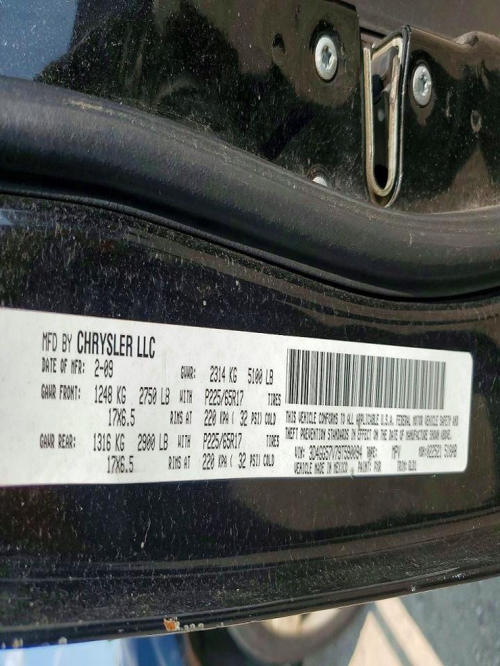 2009 Dodge Journey Sxt Black vin: 3D4GG57V79T590094