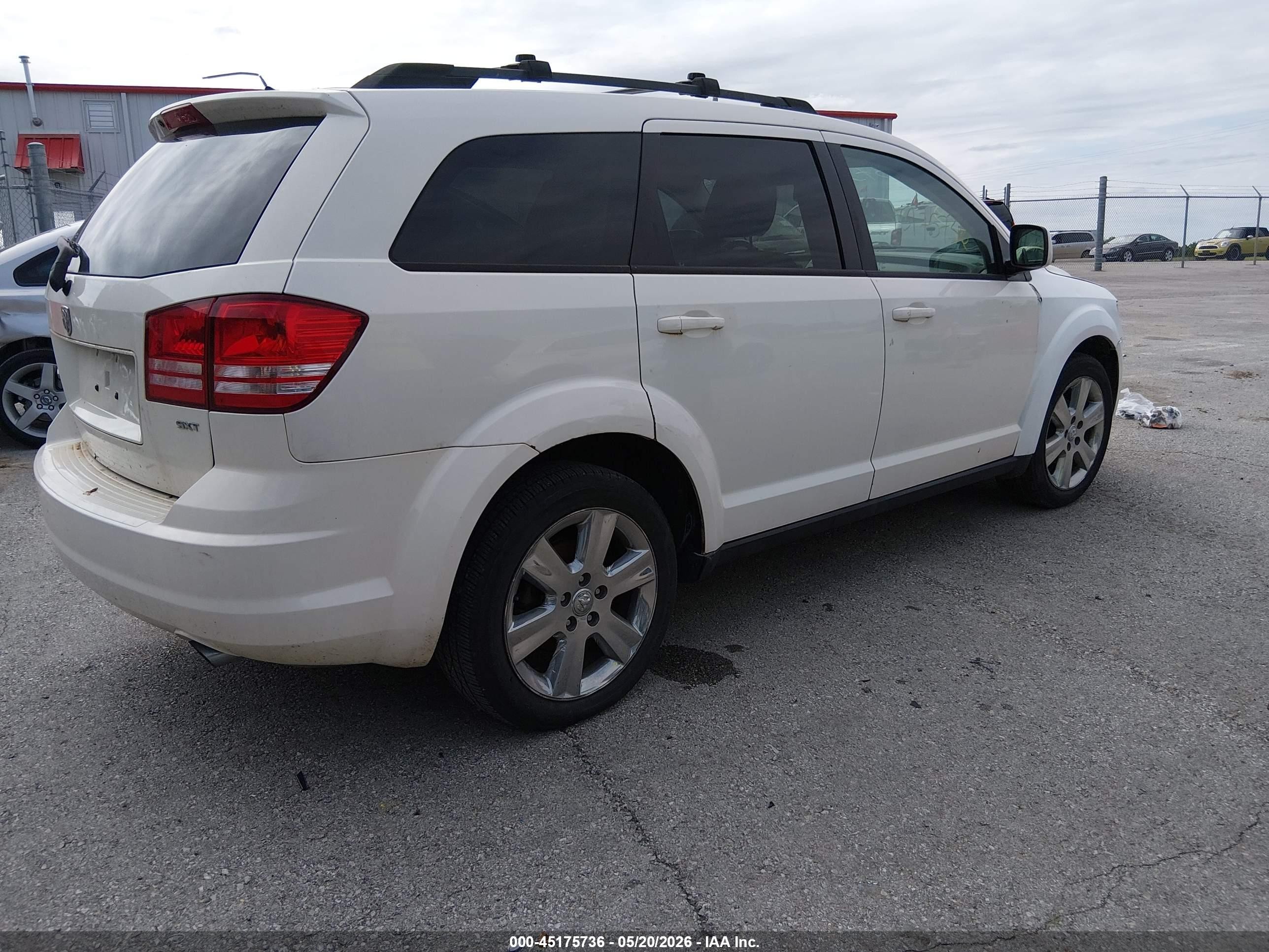 2009 Dodge Journey Sxt White vin: 3D4GG57V89T170859