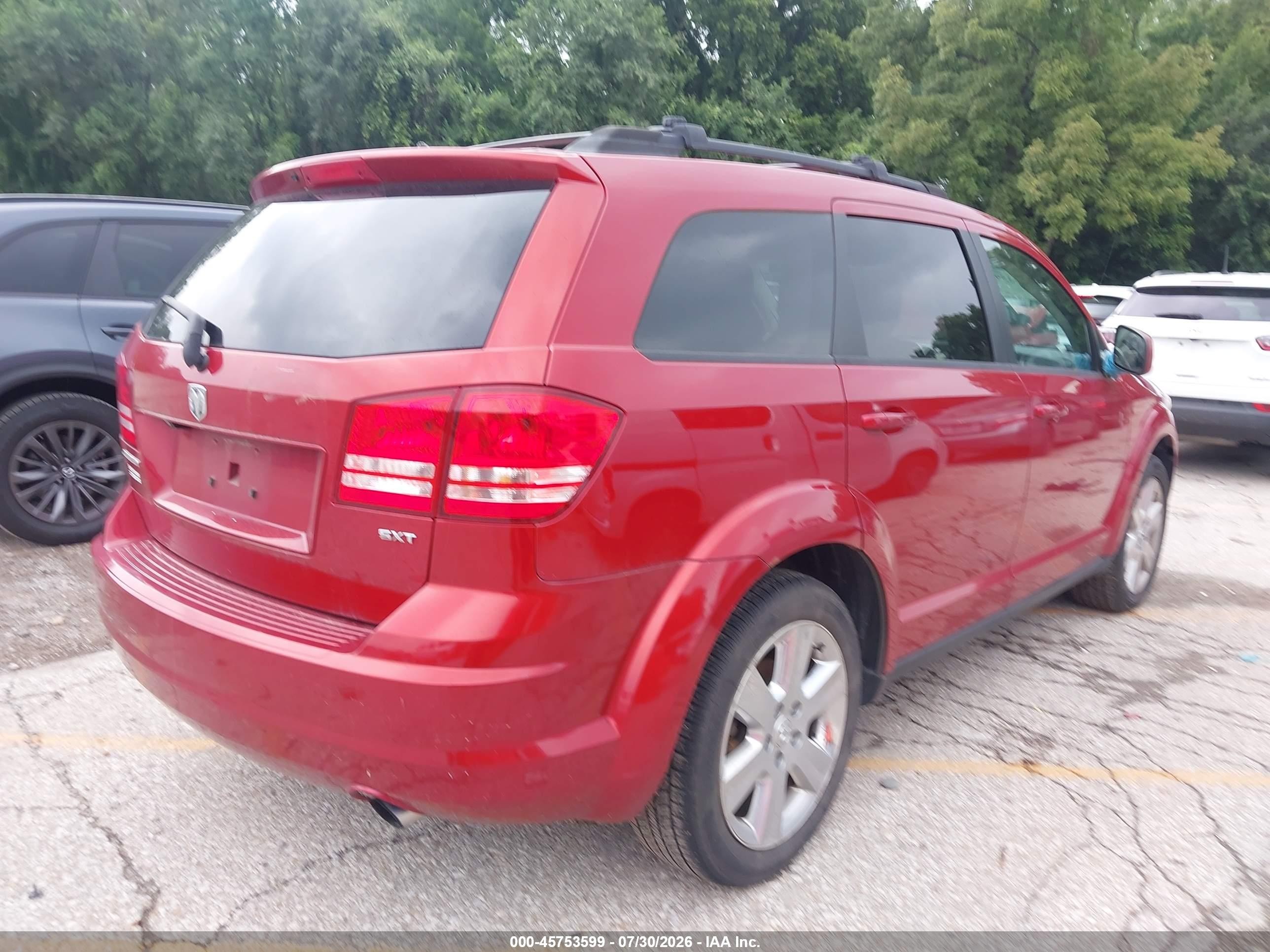 2009 Dodge Journey Sxt Red vin: 3D4GG57V99T152208