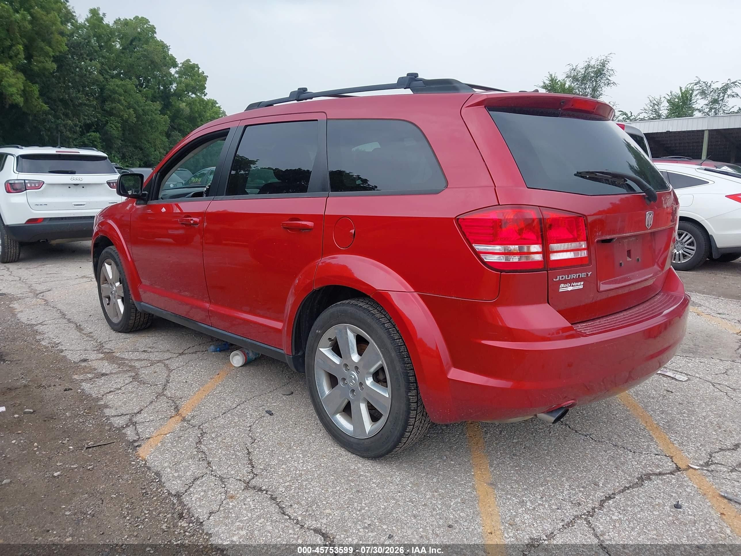 2009 Dodge Journey Sxt Red vin: 3D4GG57V99T152208