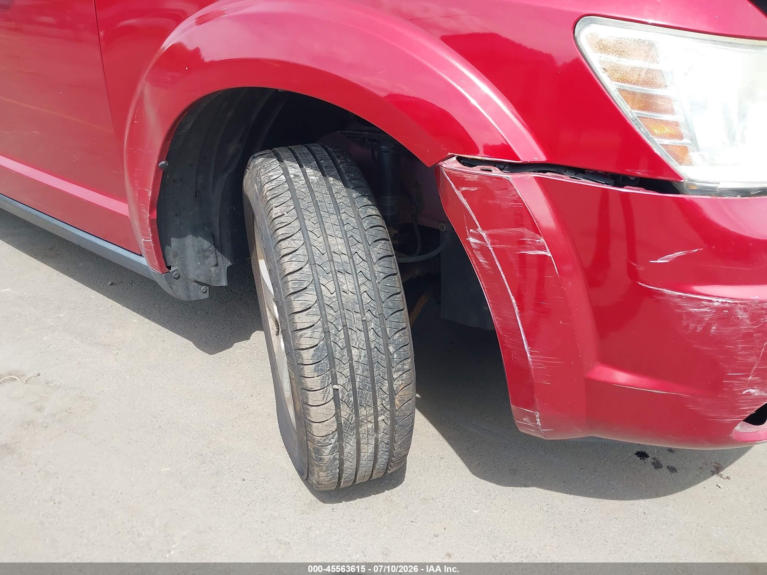 2009 Dodge Journey Sxt Red vin: 3D4GG57VX9T218197