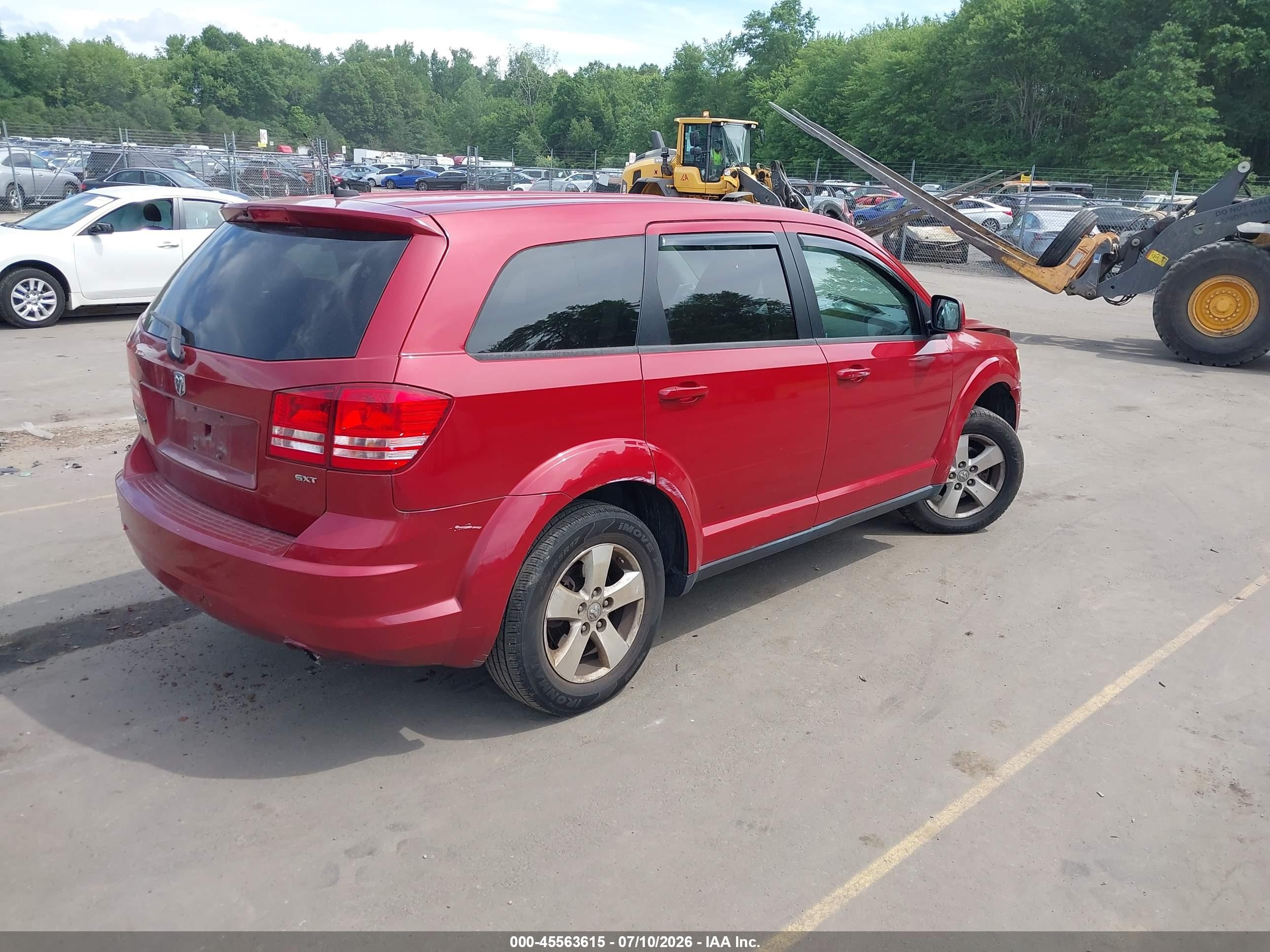 2009 Dodge Journey Sxt Red vin: 3D4GG57VX9T218197