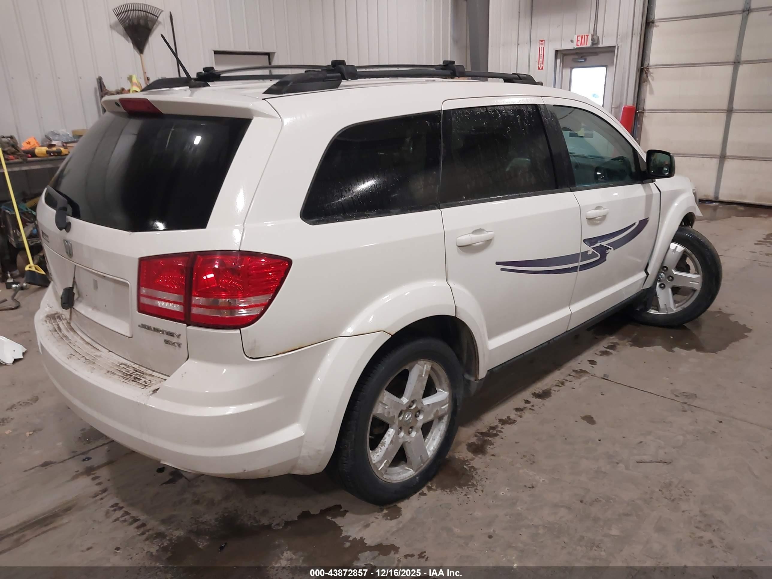 2009 Dodge Journey Sxt White vin: 3D4GH57V19T577001