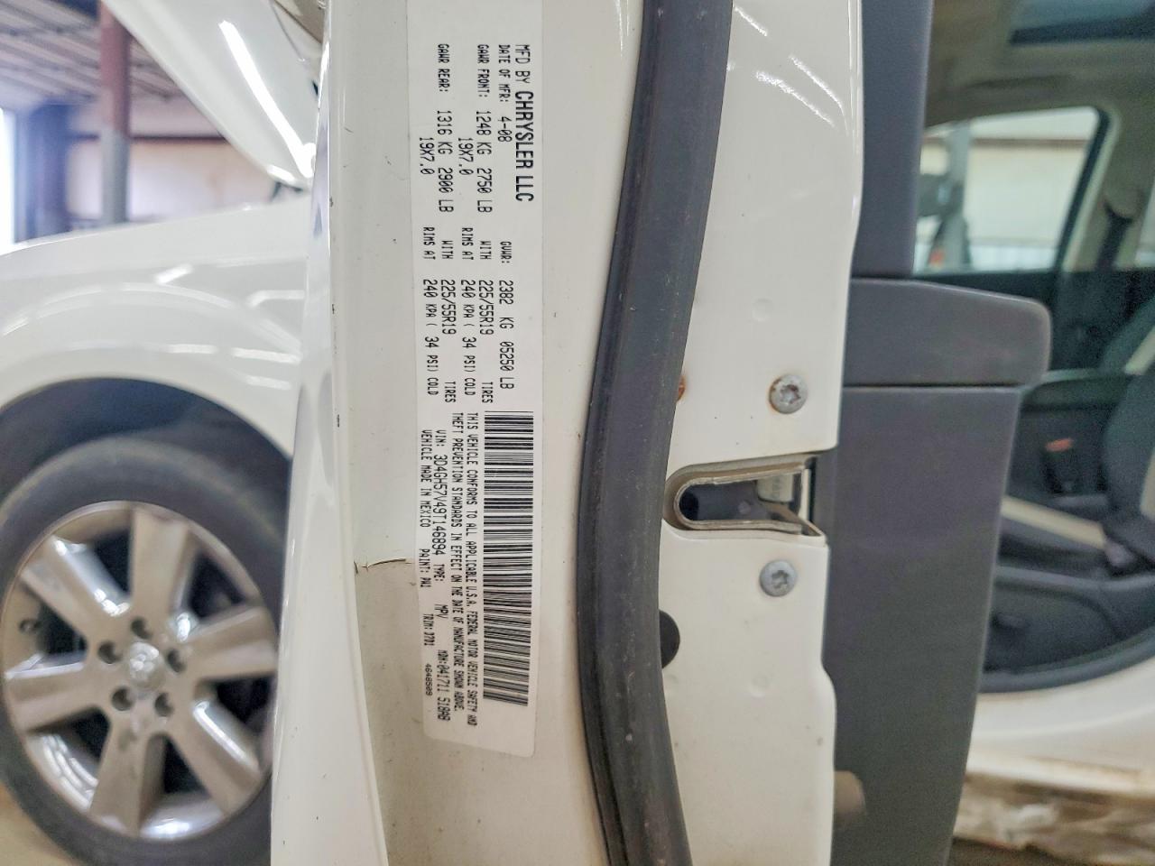 2009 Dodge Journey Sxt Белый vin: 3D4GH57V49T146894