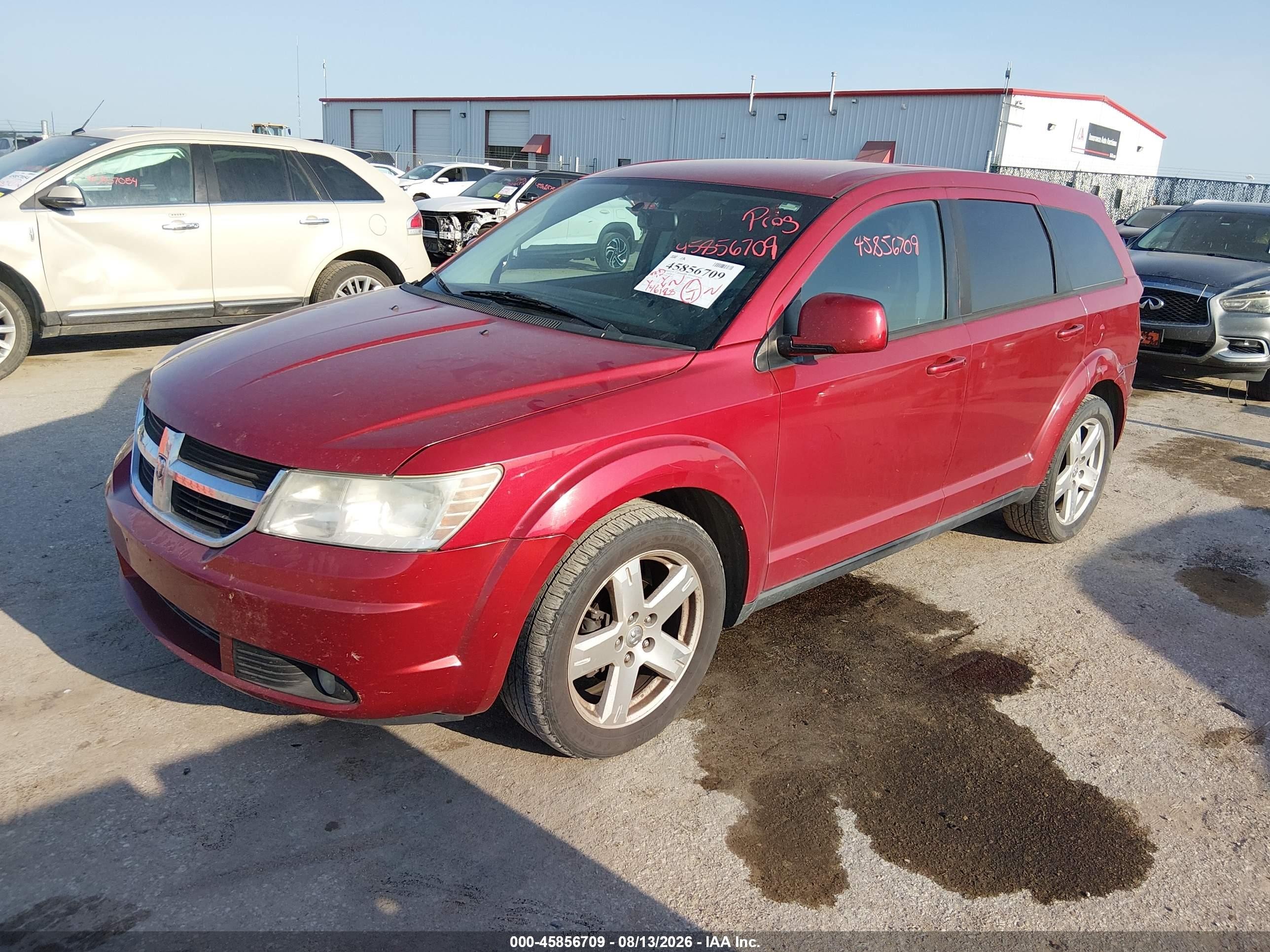 2009 Dodge Journey Sxt Red vin: 3D4GH57V69T583795