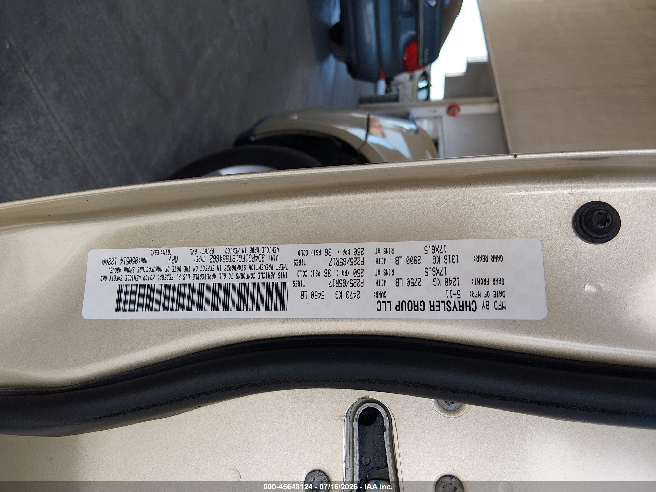 2011 Dodge Journey Mainstreet Tan vin: 3D4PG1FG1BT554662