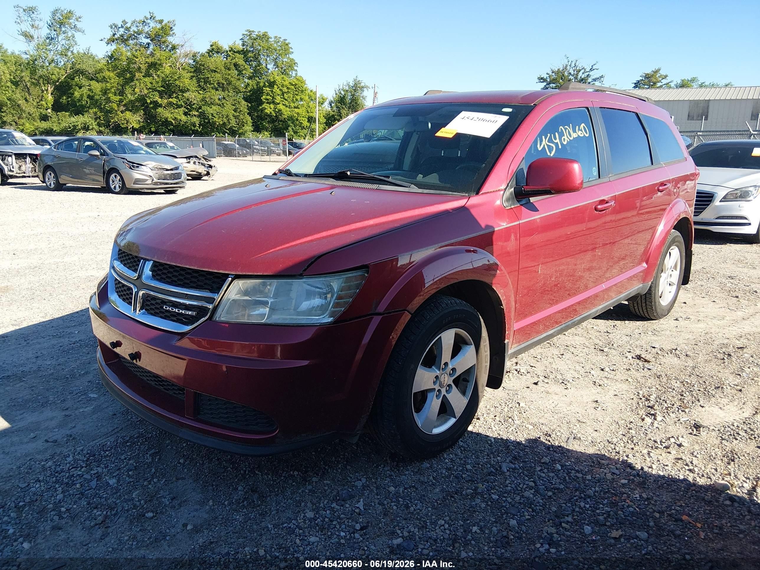 2011 Dodge Journey Mainstreet Red vin: 3D4PG1FGXBT506495