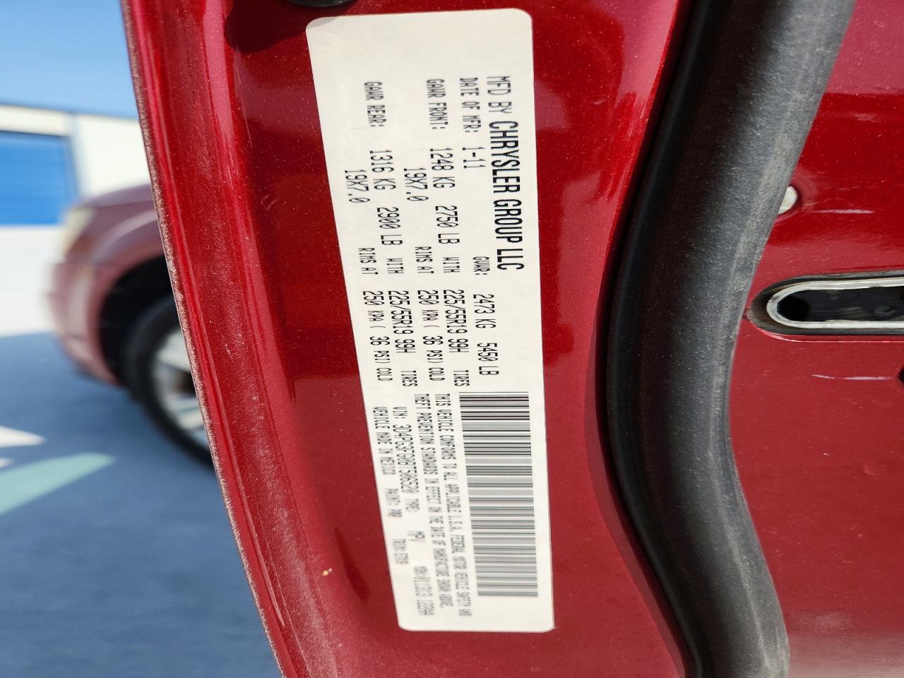 2011 Dodge Journey Crew Maroon vin: 3D4PG3FG0BT506520