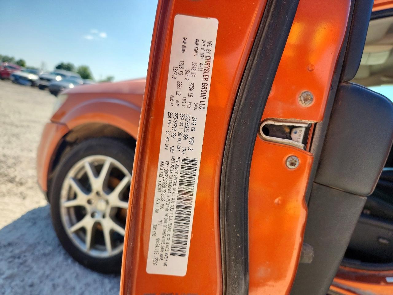 2011 Dodge Journey Crew Orange vin: 3D4PG3FG5BT540839
