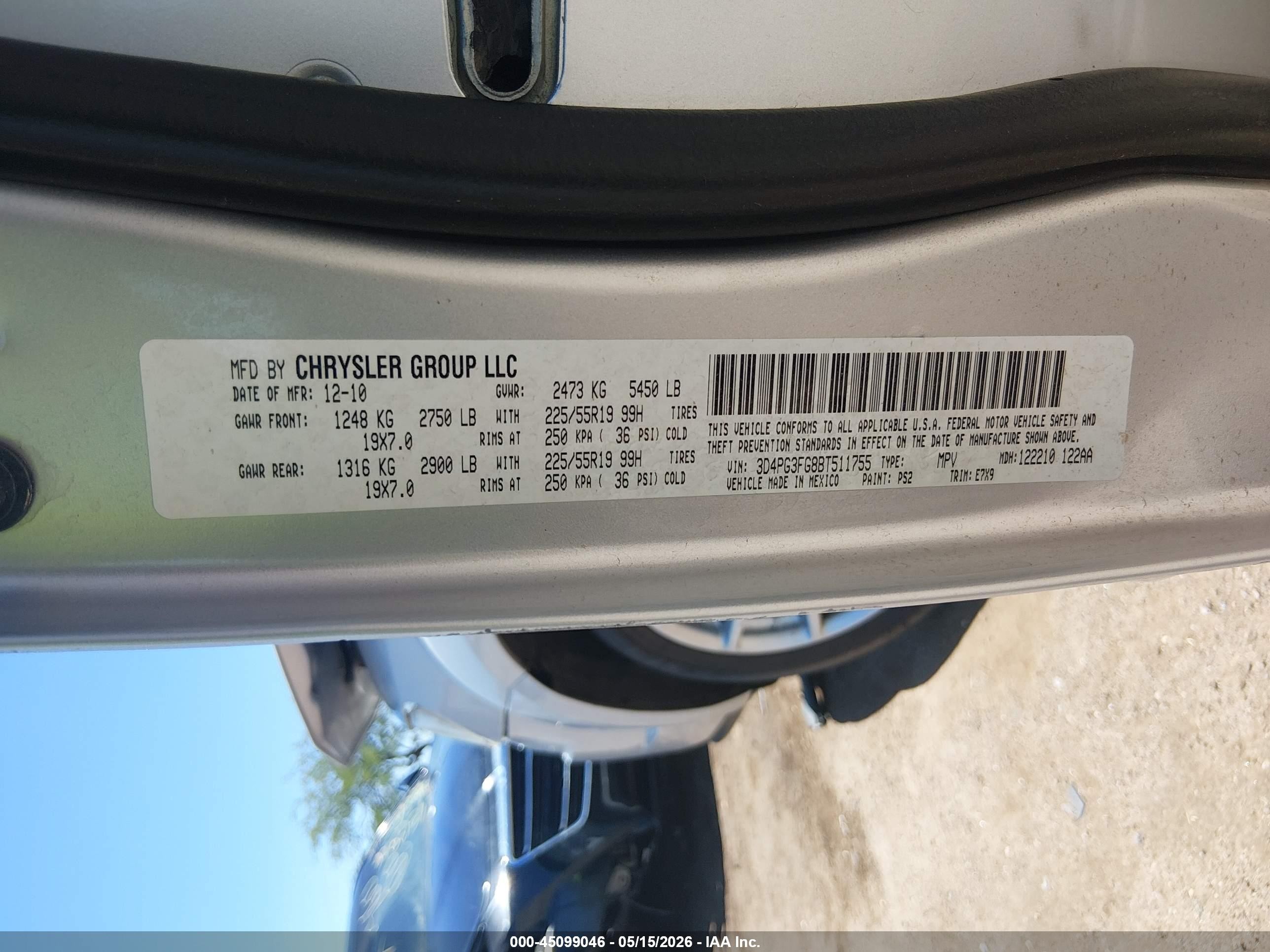 2011 Dodge Journey Crew Silver vin: 3D4PG3FG8BT511755