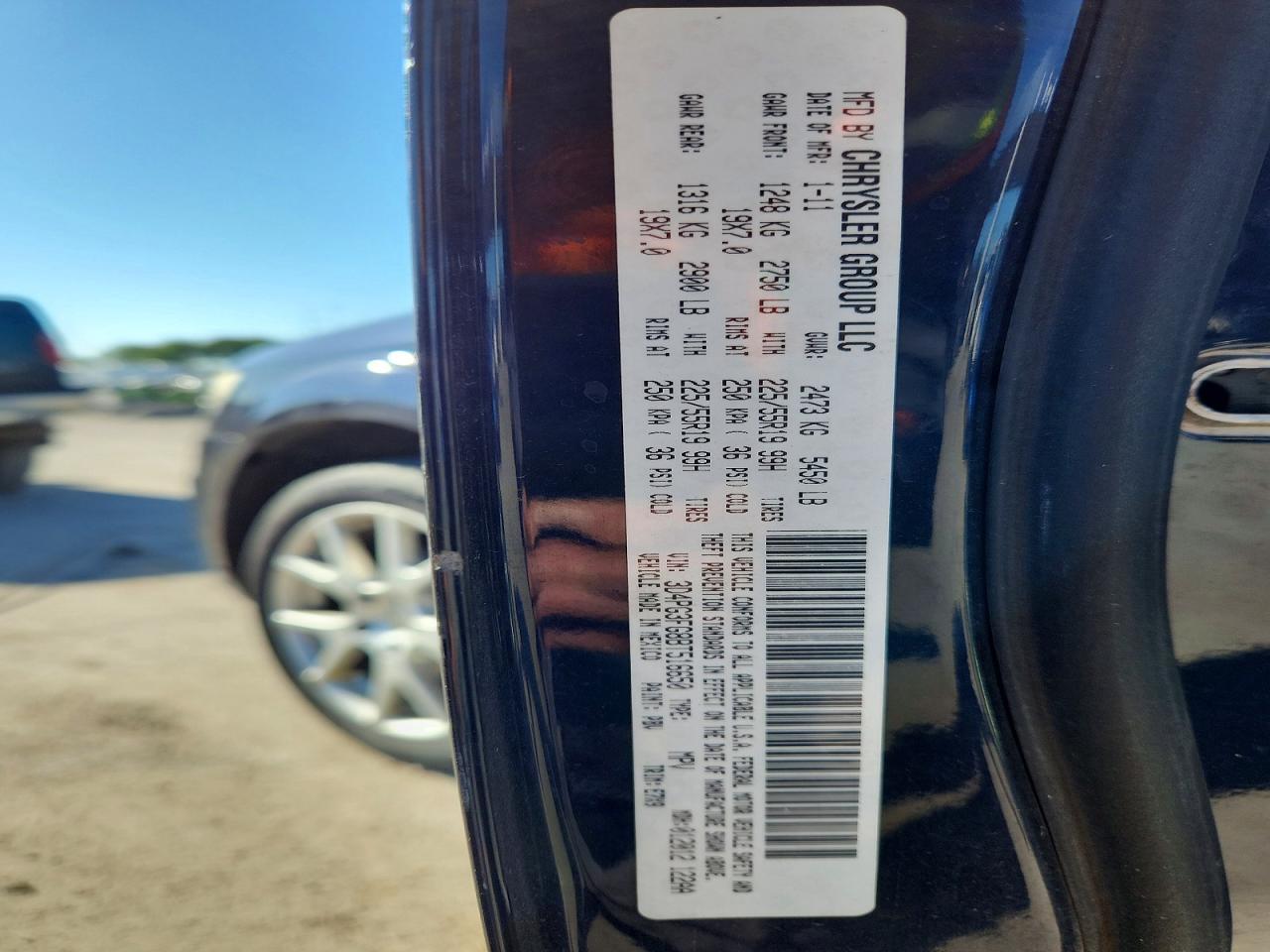 2011 Dodge Journey Crew Синий vin: 3D4PG3FG8BT516650