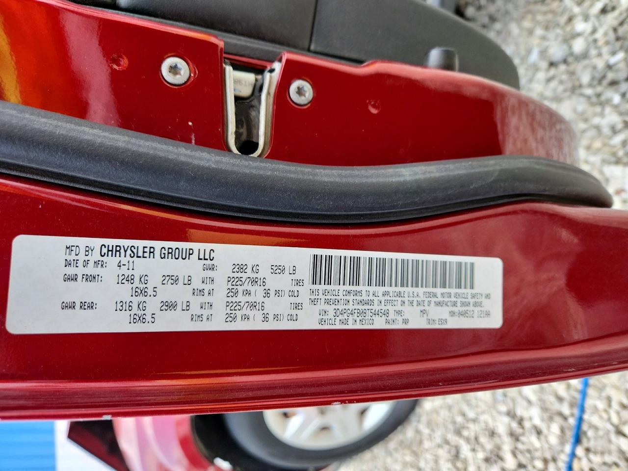 2011 Dodge Journey Express Burgundy vin: 3D4PG4FB0BT544548
