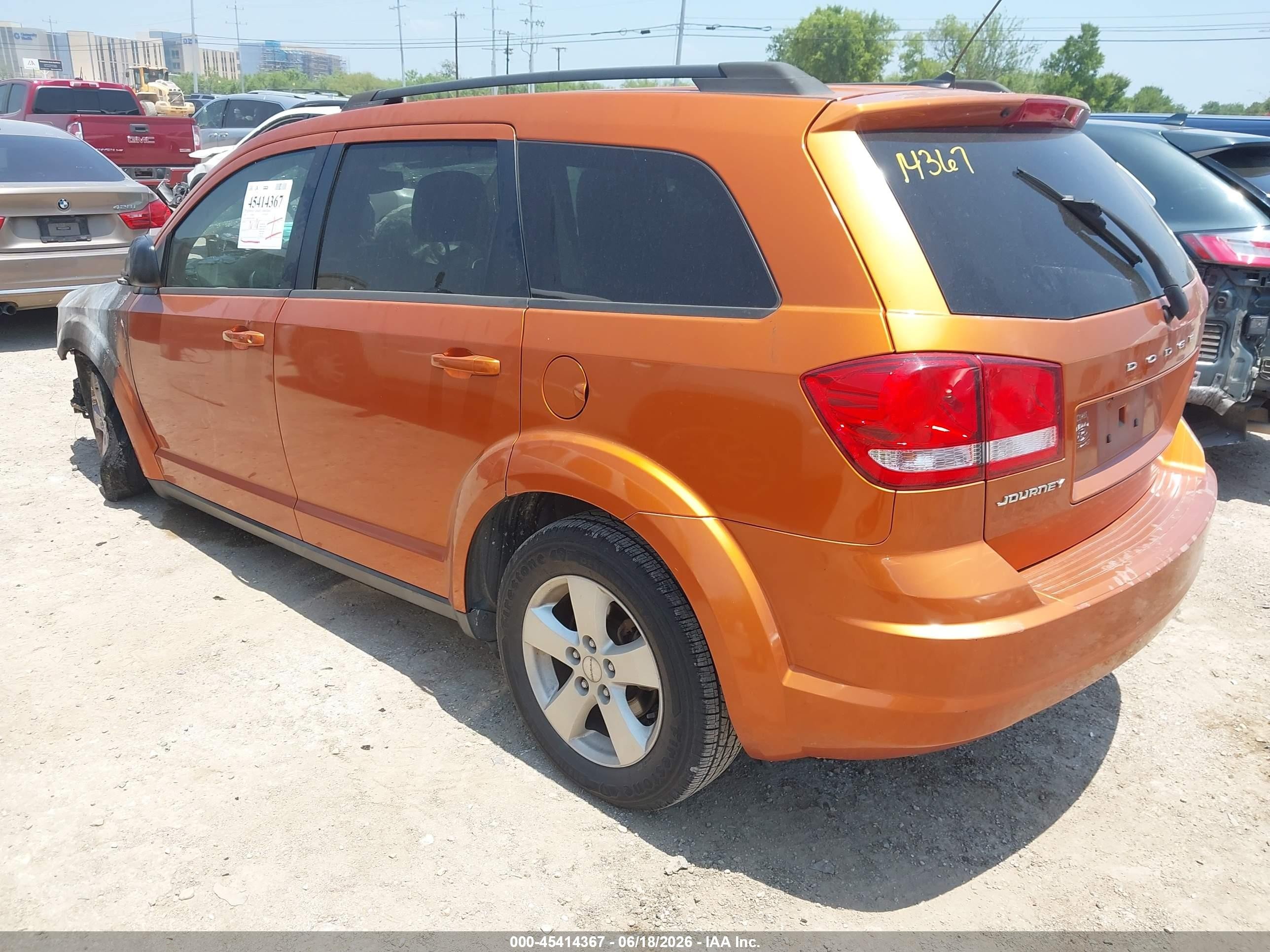 2011 Dodge Journey Express Orange vin: 3D4PG4FB2BT556961