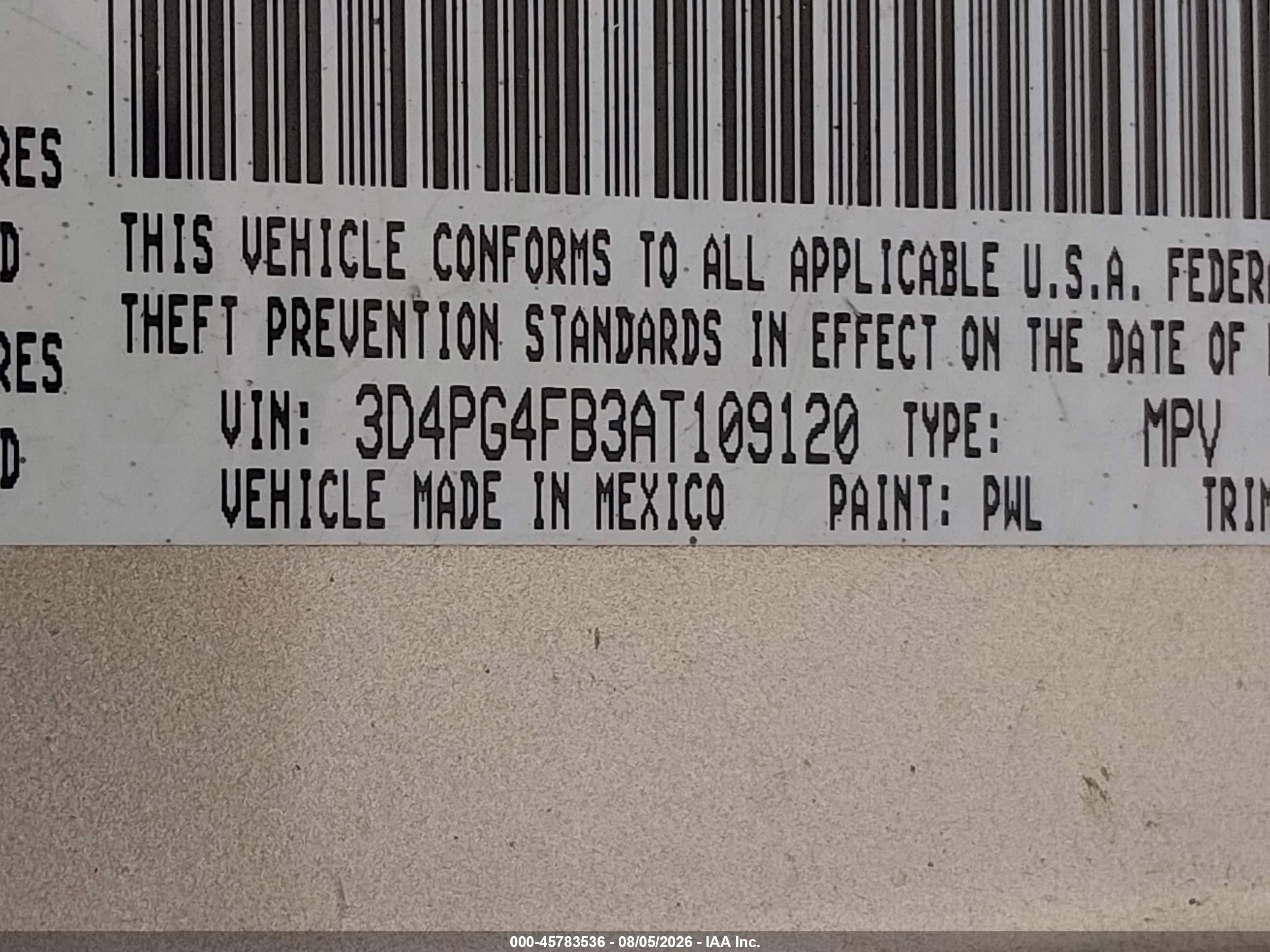 2010 Dodge Journey Se Gold vin: 3D4PG4FB3AT109120
