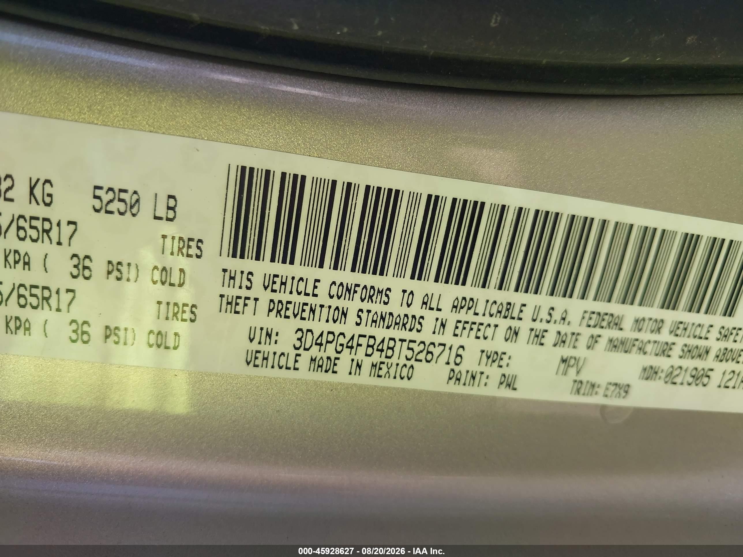 2011 Dodge Journey Express Silver vin: 3D4PG4FB4BT526716