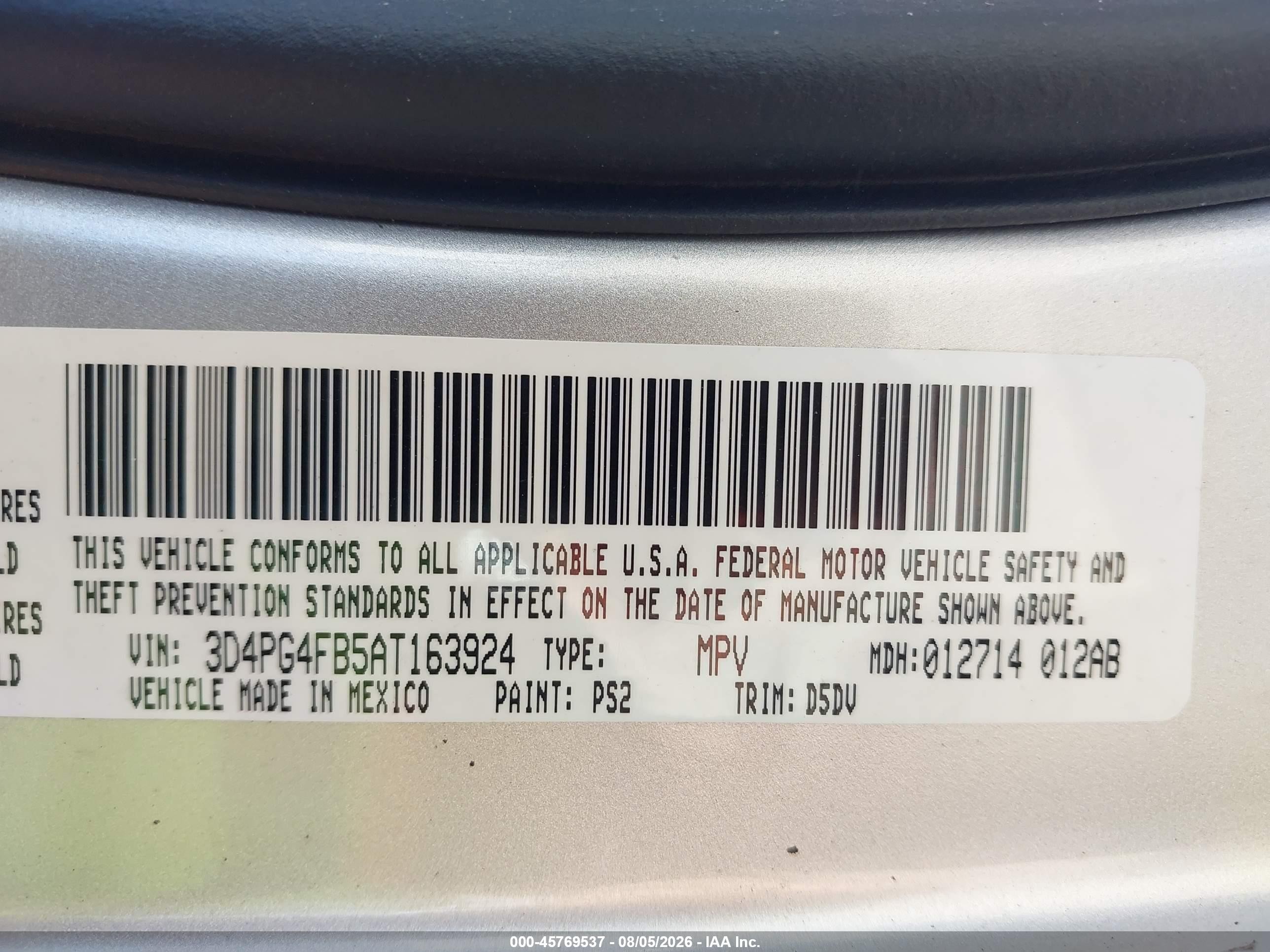 2010 Dodge Journey Se Silver vin: 3D4PG4FB5AT163924